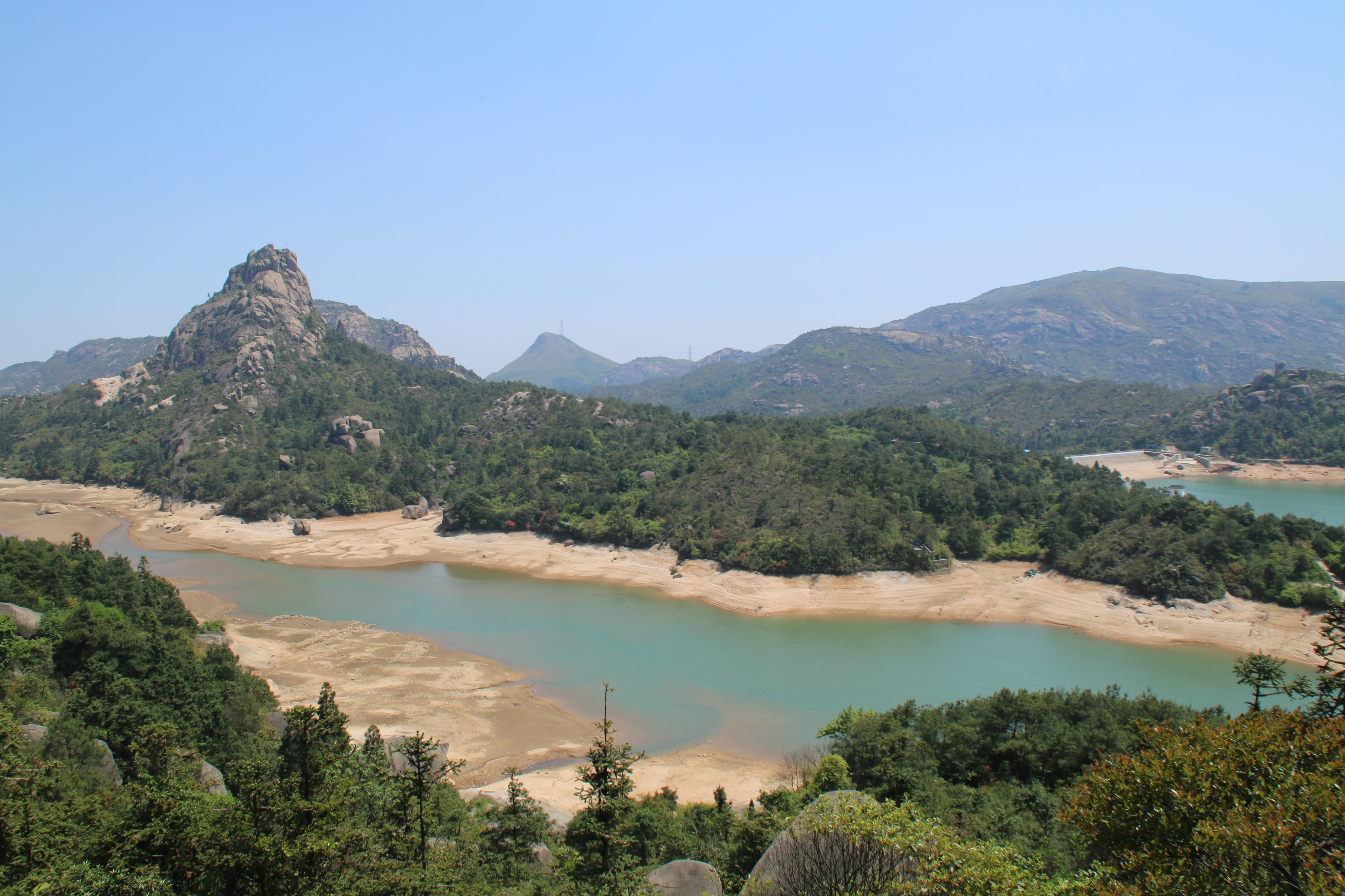 tranquility, Tianhe, beauty in nature, scenics, Reservoir, mountain, non-urban scene, environment, 5K, water, clear sky, day, sky, tianhe reservoir overlooking the, HD Wallpaper