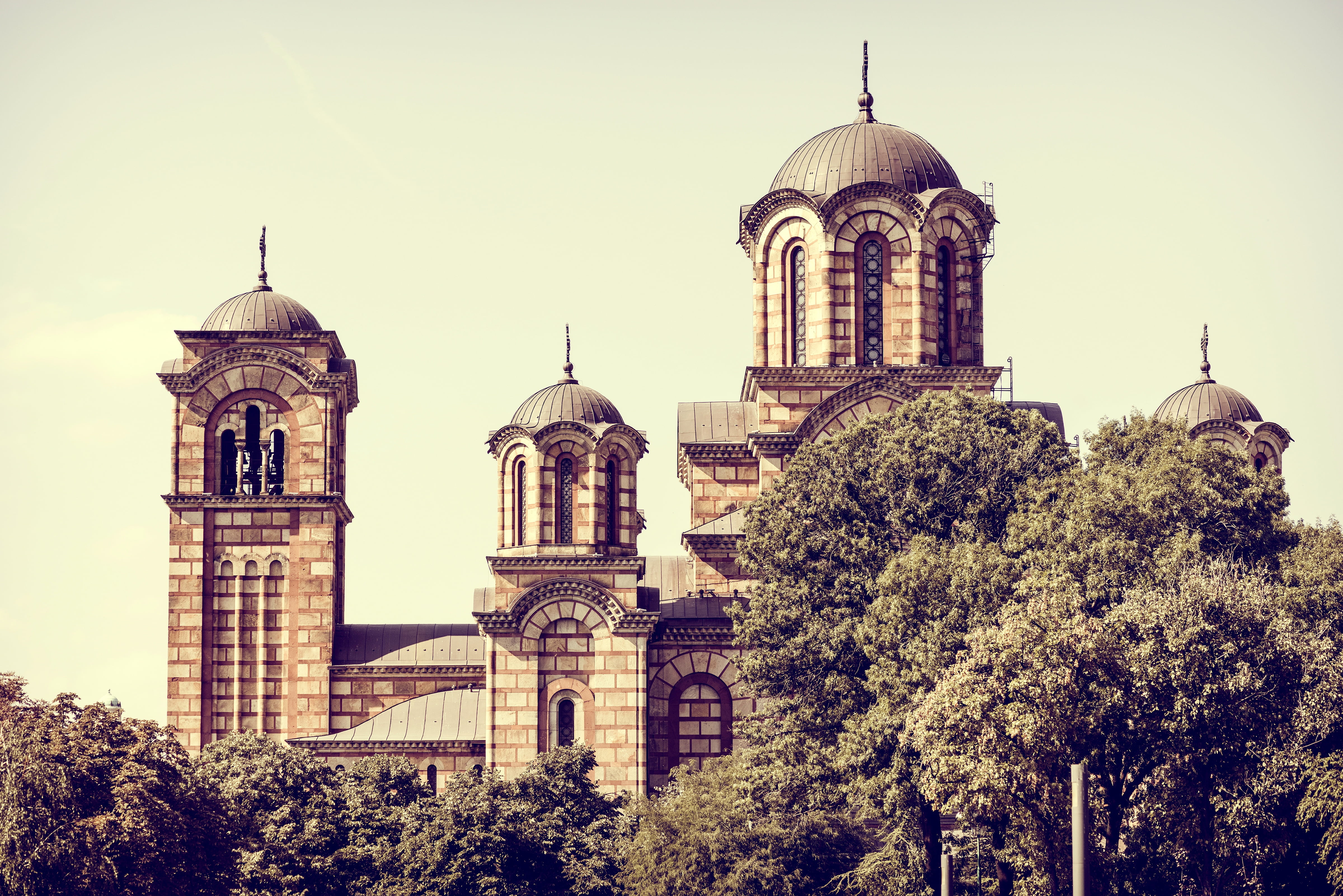 city, travel Destinations, old, blue, travel, mosque, history, church, tower, monument, 4K, serbia, plant, tourism, day, cathedral, the past, concrete, HD Wallpaper