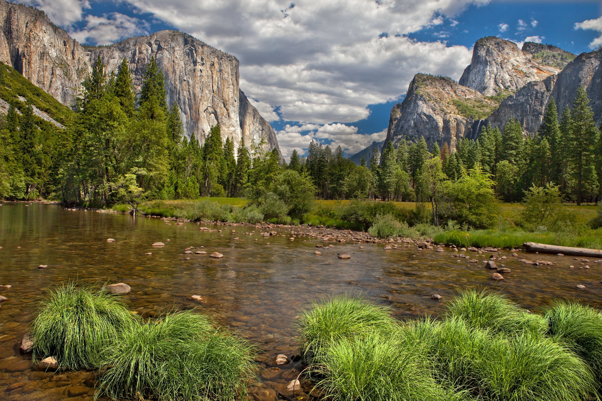 river, european Alps, scenics - nature, reflection, yosemite National Park, beauty In Nature, national Landmark, uSA, rock - Object, pine tree, mountain Range, HD Wallpaper