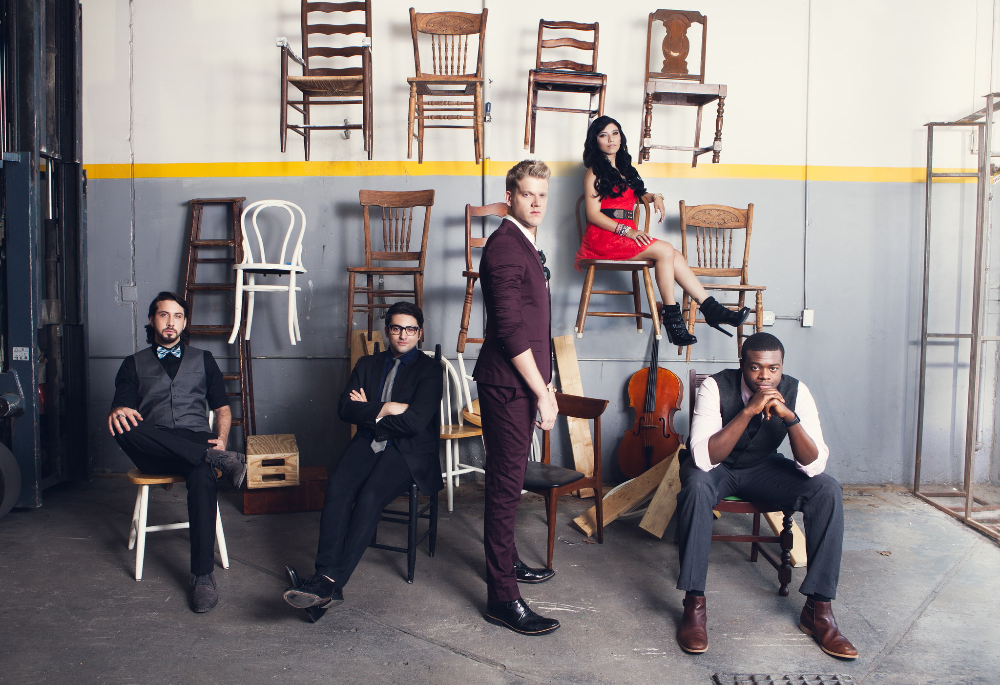 Scott Hoying, Kevin Olusola, Mitch Grassi, 1080P, Kirstie Maldonado, Avi Kaplan, Pentatonix, HD Wallpaper
