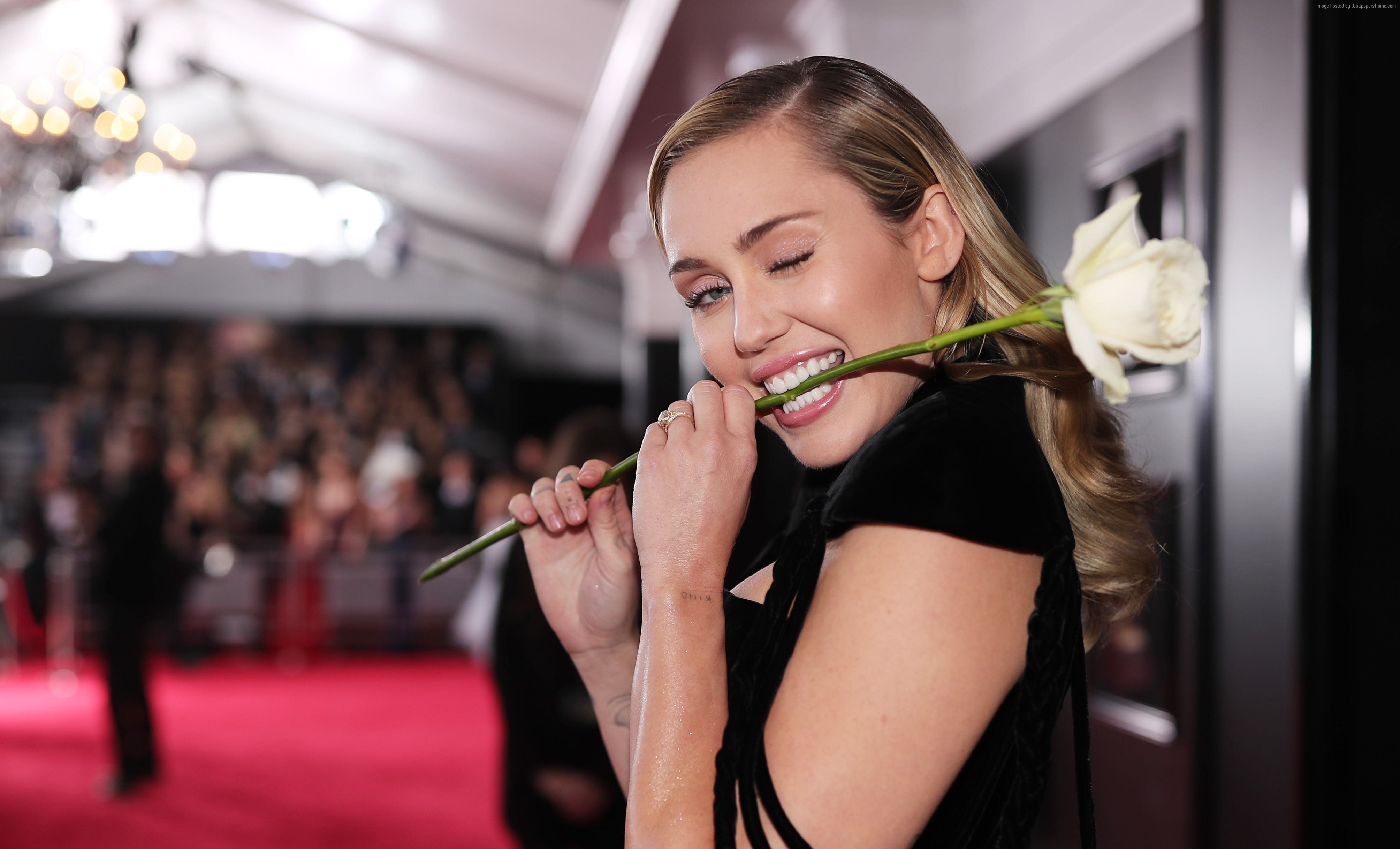 Miley Cyrus, photo, Grammy 2018, 4k, 4K, HD Wallpaper
