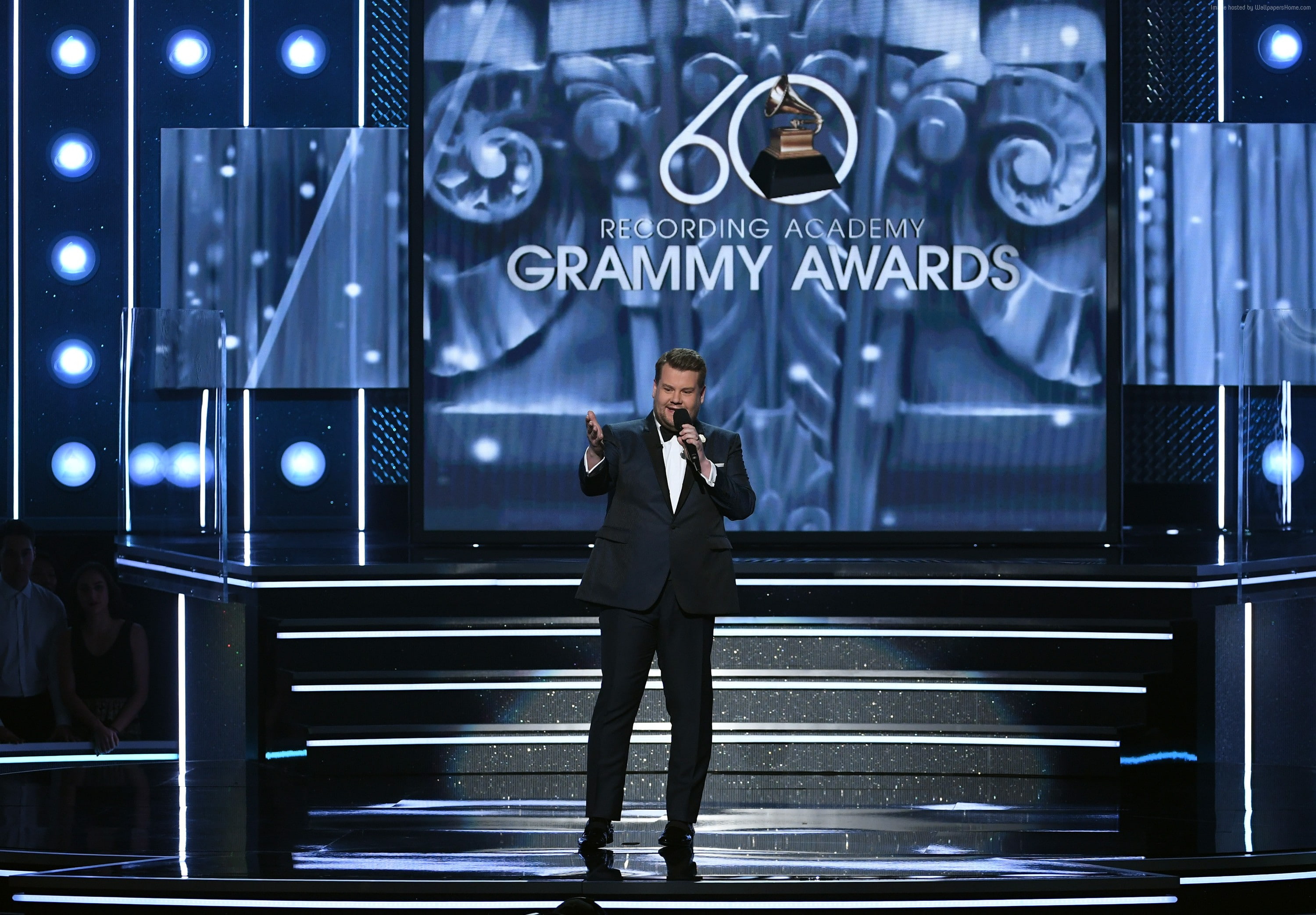 2K, photo, 4K, Grammy 2018, James Corden, HD Wallpaper