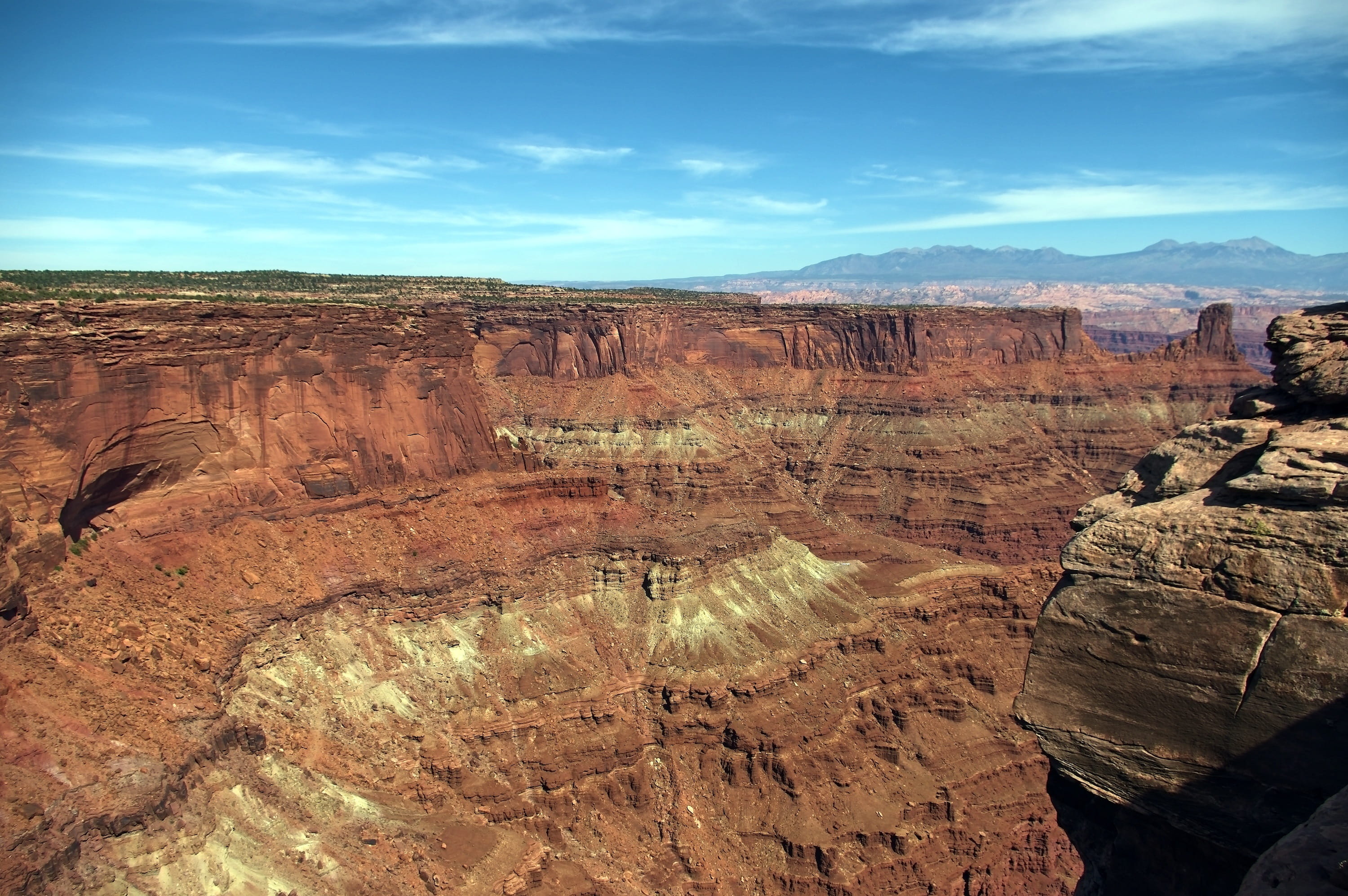 formation, mountain, rock formation, physical geography, eroded, desert, clouds, nature, travel destinations, park, tranquility, vista from dead horse point, HD Wallpaper