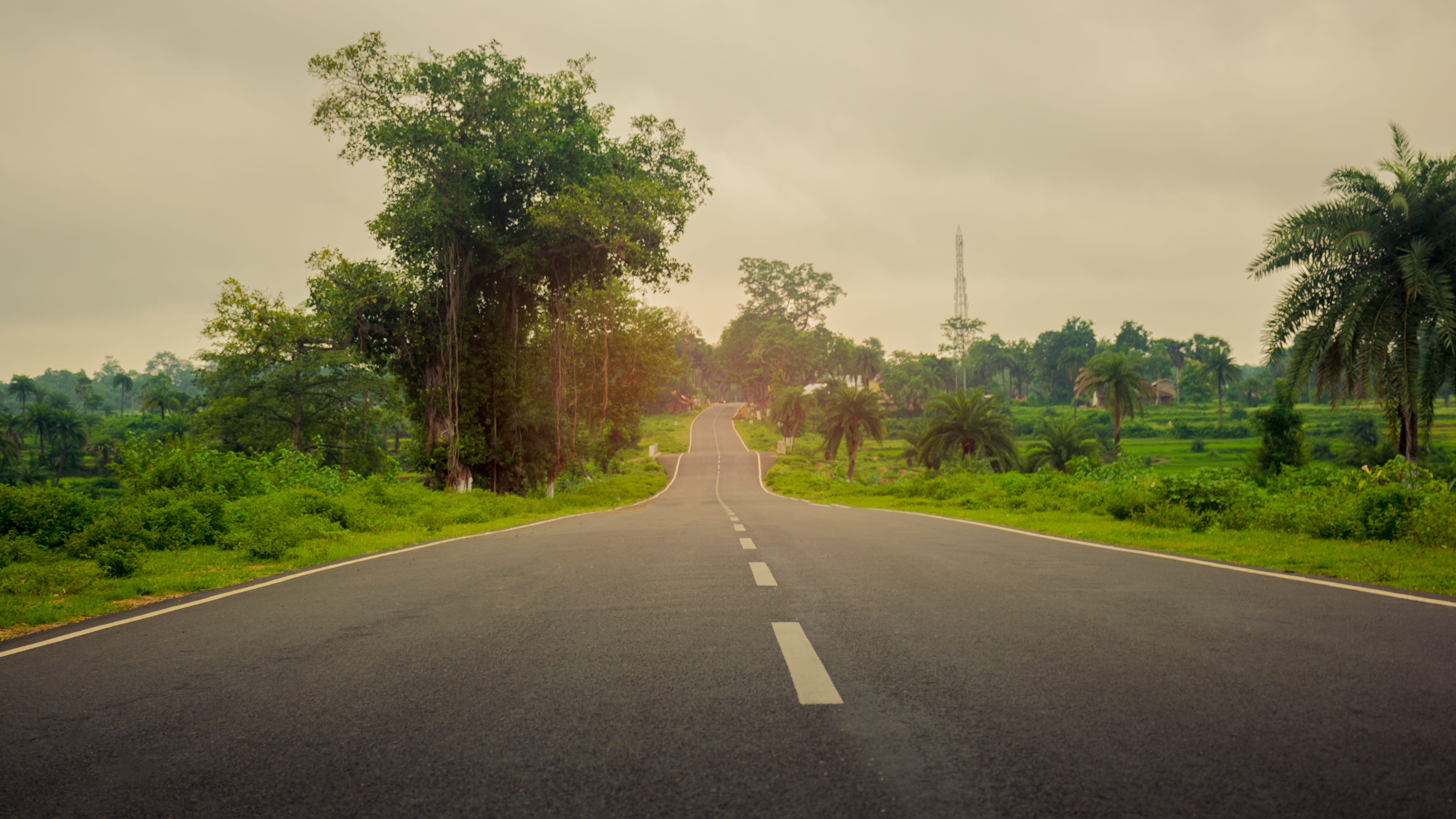 outdoors, non-urban scene, nature, White, black, dom, green, tranquility, white, highway, tranquil scene, west, path, light, sign, symbol, Green, Road, HD Wallpaper