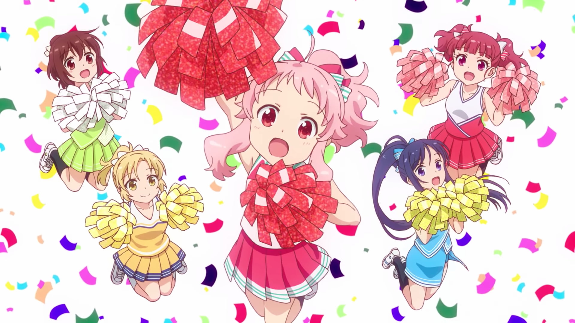 Arima Hizume, Ushiku Kana, Anima Yell!, Tatejima Kotetsu, Sawatari Uki, Hatoya Kohane, 1080P, Anime, HD Wallpaper