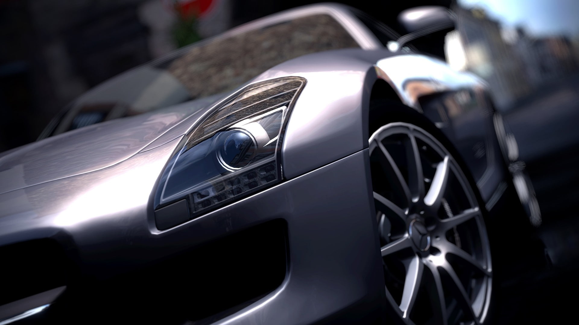turismo, hd, games, x, mercedes, ps, cars, gran, Video Games, sls, 1080P, amg, video, Gran Turismo 5, art, HD Wallpaper