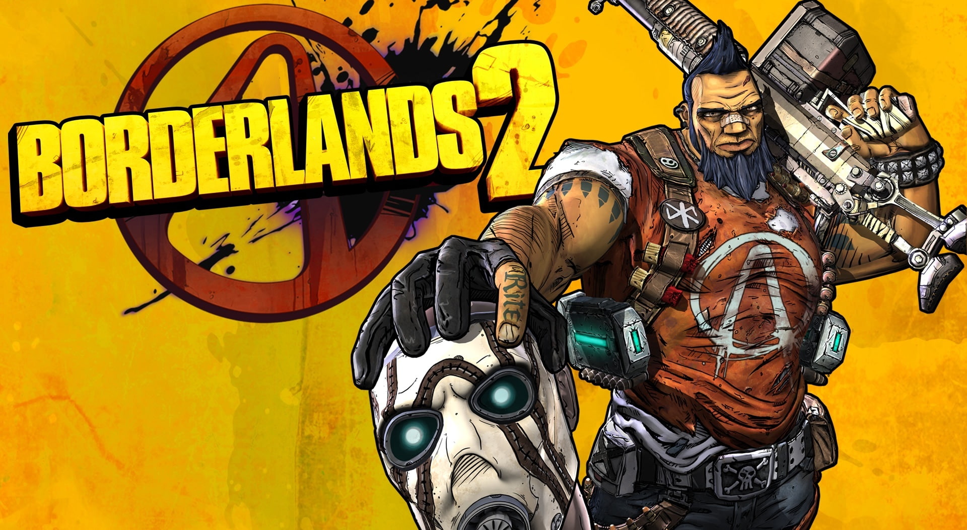 1080P, yellow, communication, men, text, borderlands, mural, salvador, borderlands 2, occupation, Games, adult, one person, standing, real people, city, HD Wallpaper