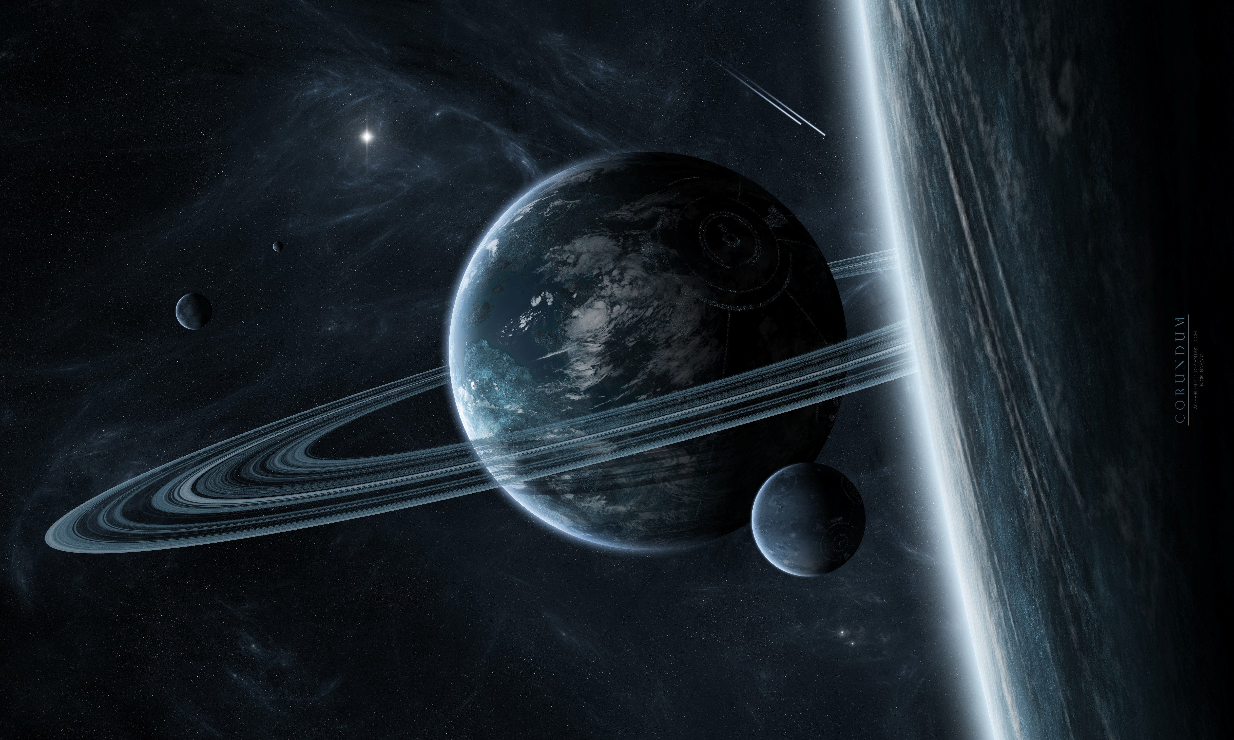 spaceship, fi, Futurictic, solar system, nature, motion, sphere, technology, fantasy, orbiting, night, Mystery, sky, sci, galaxy, science, adventure, planet - space, HD Wallpaper