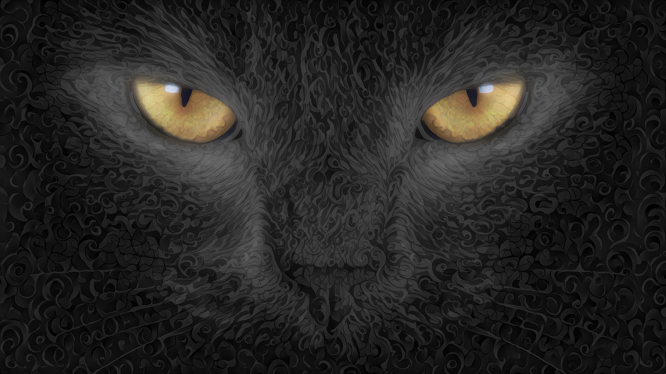 cat, deep-art, 2K, closeup, HD Wallpaper