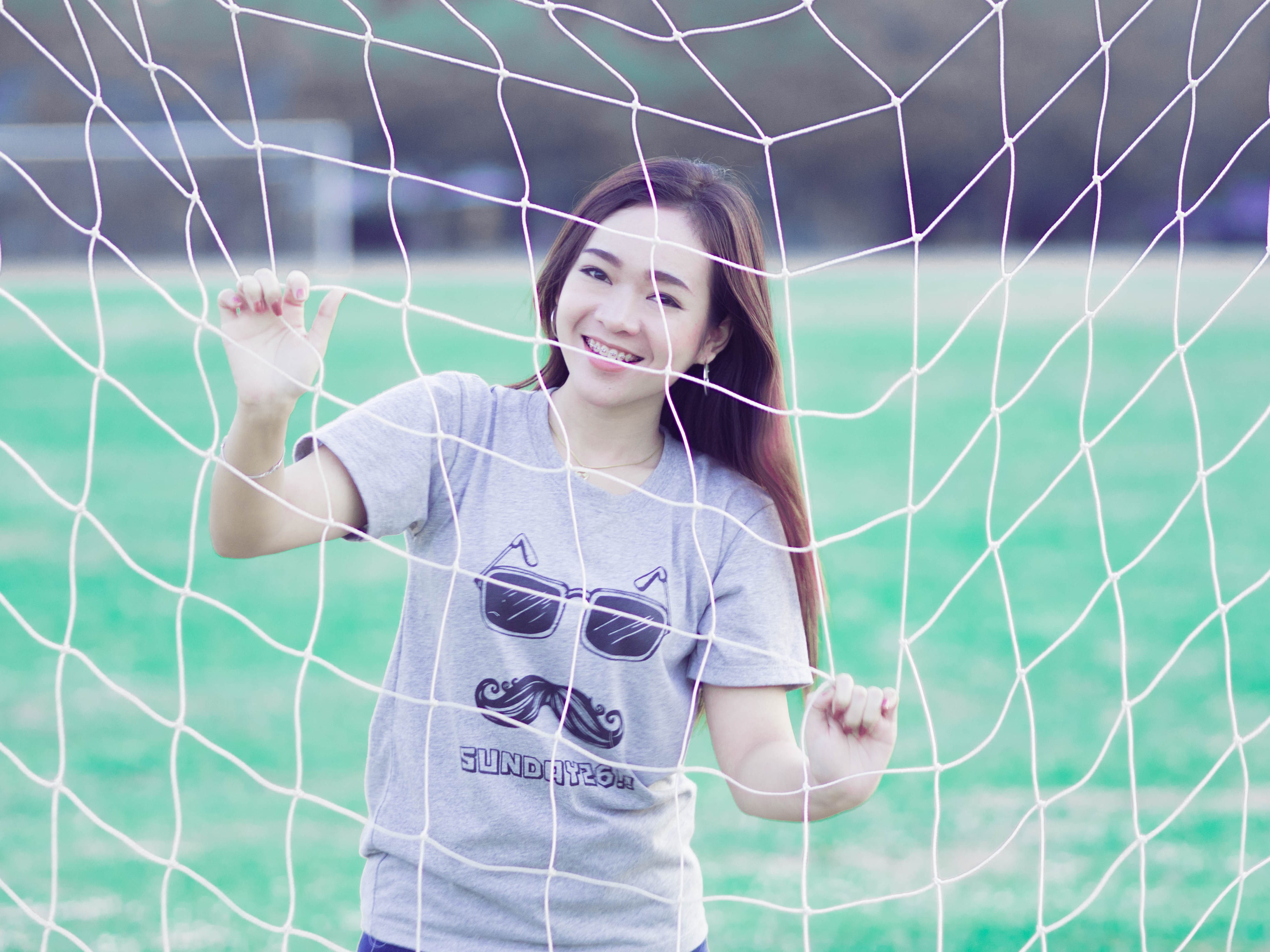 thailand, persistent, green, in the summer, teenager, child, grass, lifestyles, outdoors, lady, women, casual clothing, refreshing, t-shirt, three quarter length, HD Wallpaper