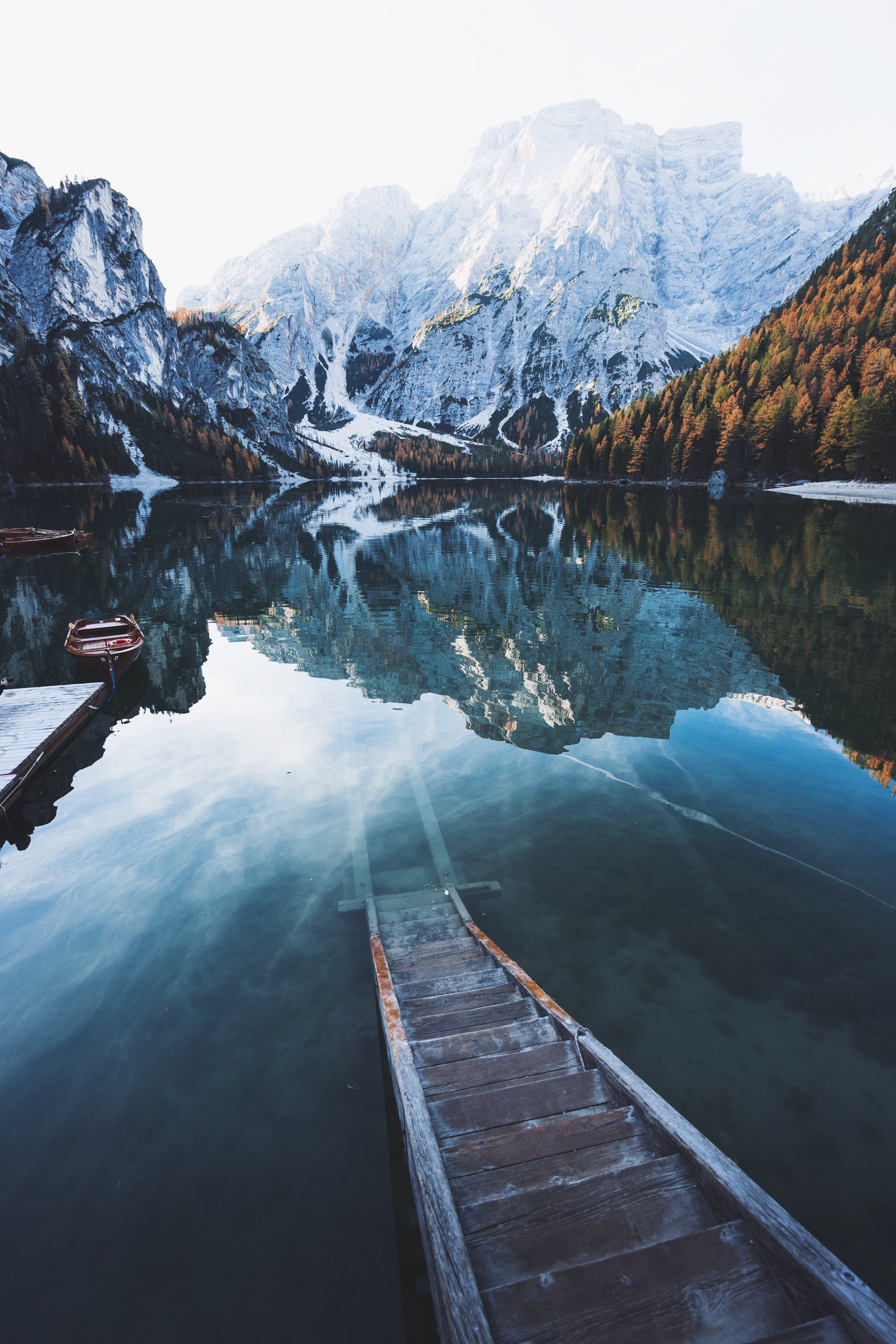 scenics, winter, snowcapped mountain, pier, mountain Peak, sunlight, trees, travel, formation, water, outdoors, boat, scenics - nature, hill, sky, nature, Phone HD Wallpaper