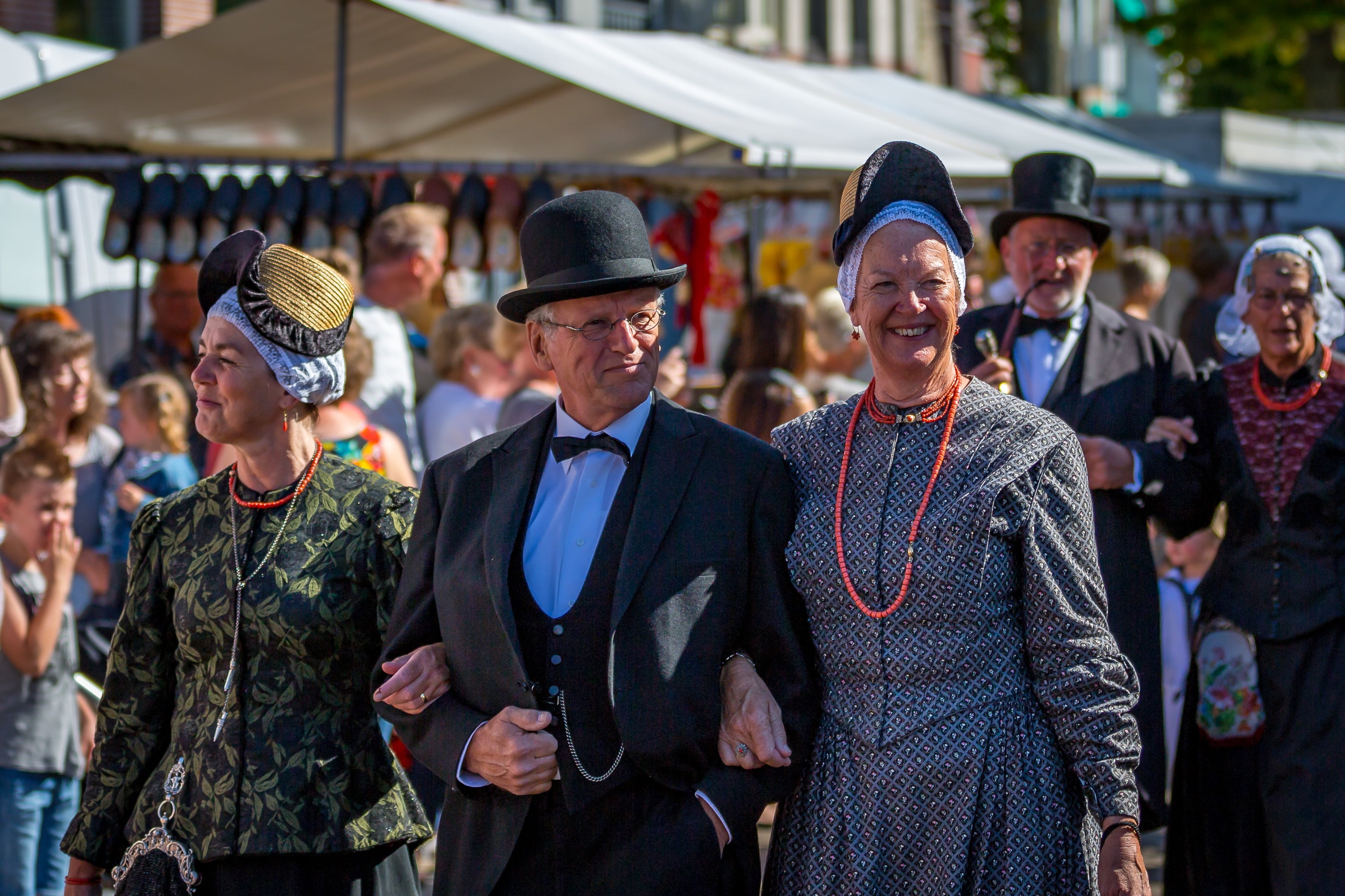 people, adult, focus on foreground, mature men, celebration, incidental people, males, waist up, men, schagen, event, folklore, west frisian market, crowd, HD Wallpaper