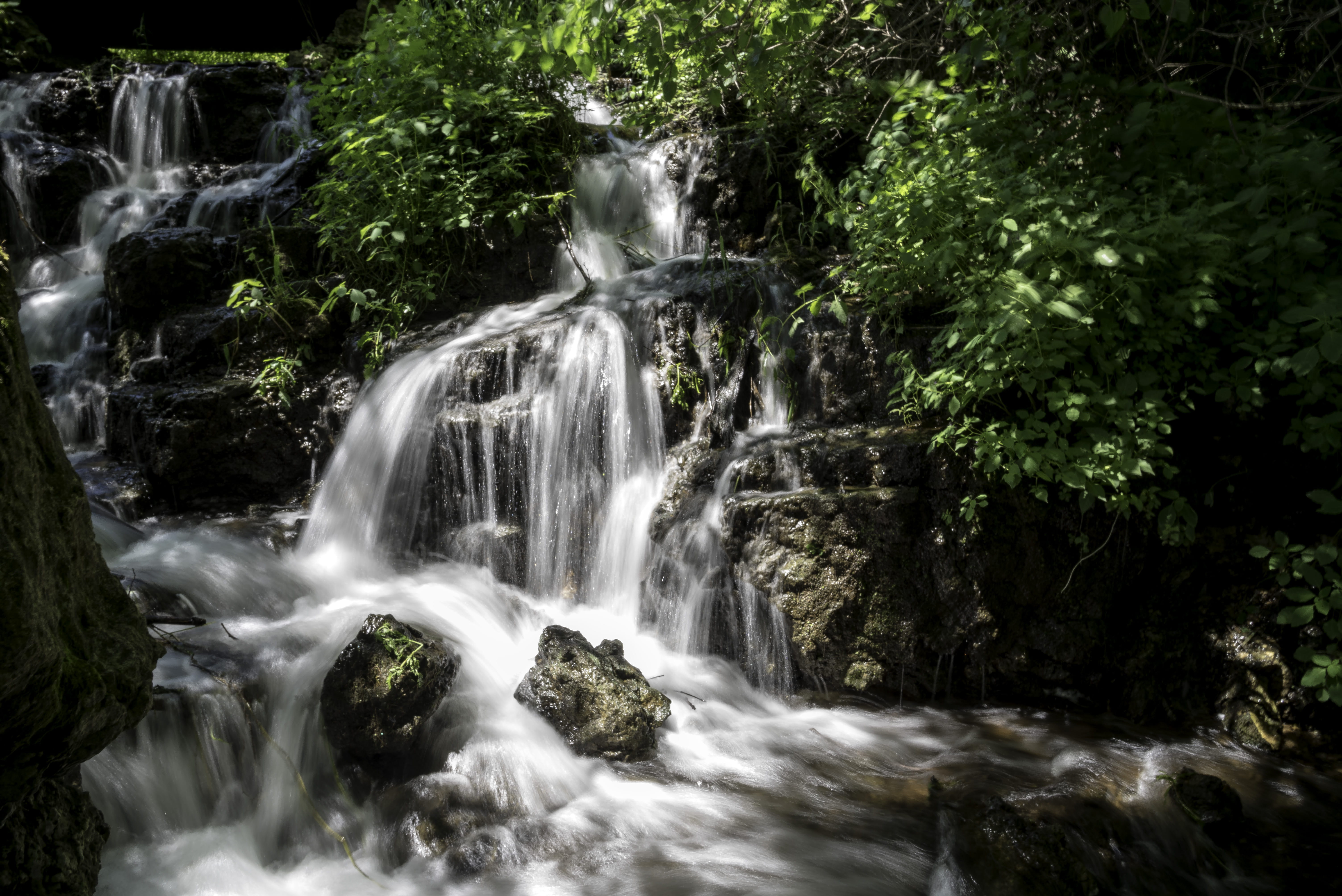 photo, state, scenics - nature, long exposure, rock, public domain, motion, rock - Object, outdoors, tropical Rainforest, falling water, waterfall, scenics, HD Wallpaper