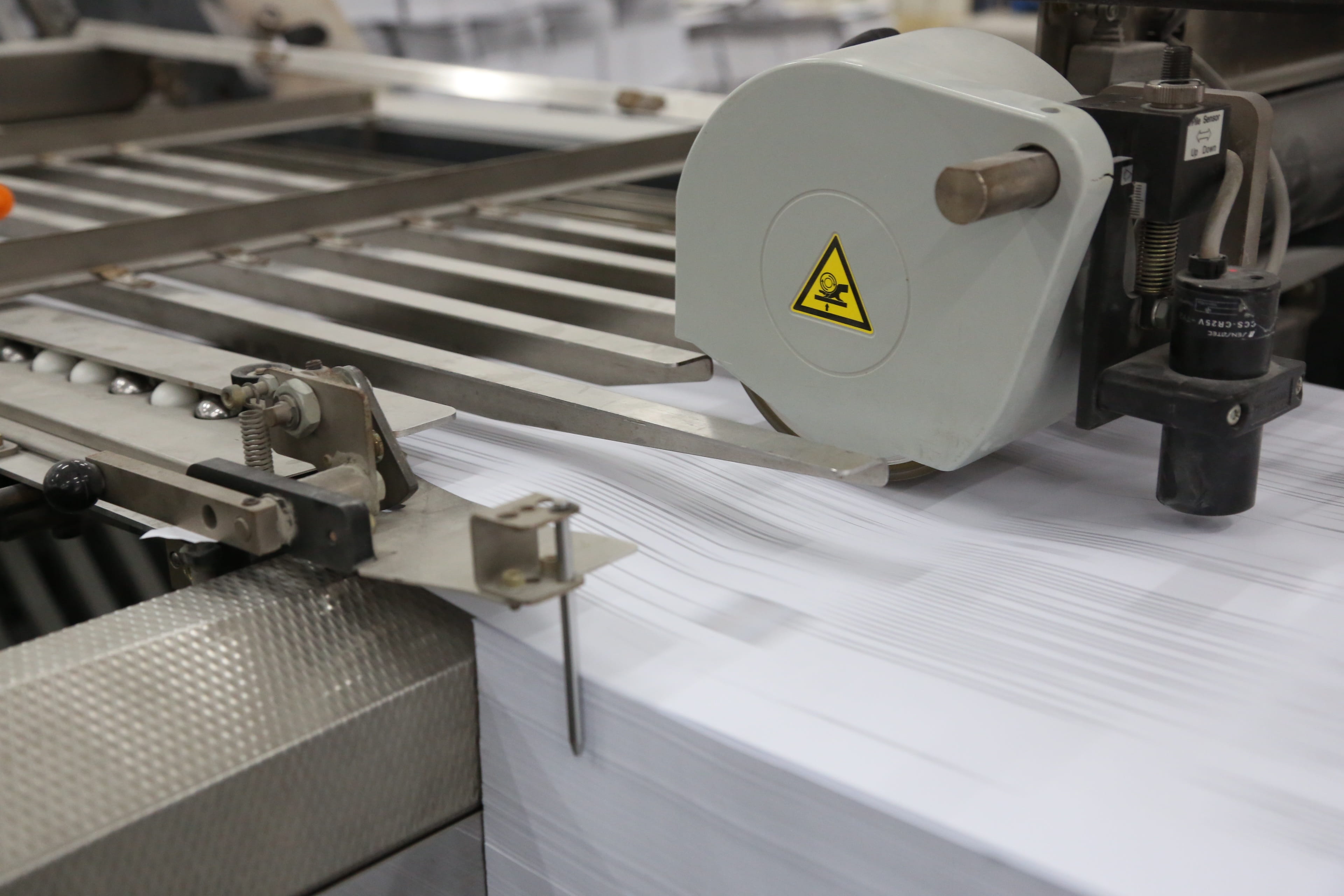 focus on foreground, still life, safety, metal, printing services, equipment, communication, offset printing macine, indoors, yellow, no people, industry, HD Wallpaper