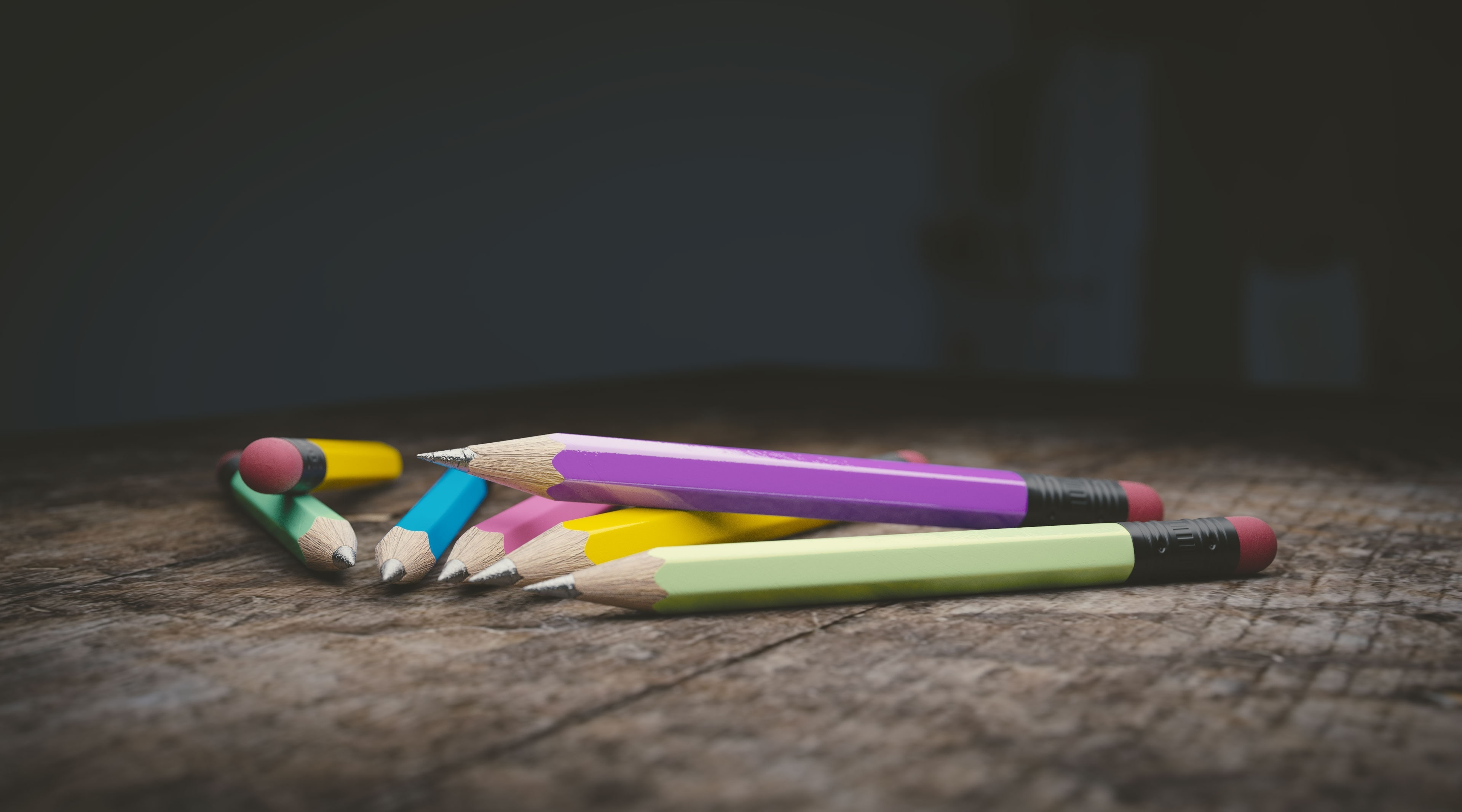 Colorful, 3DComputerGraphics, 3DArt, Artistic, art and craft, three-dimensional, wood - material, Macro, School, indoors, variation, choice, writing instrument, HD Wallpaper
