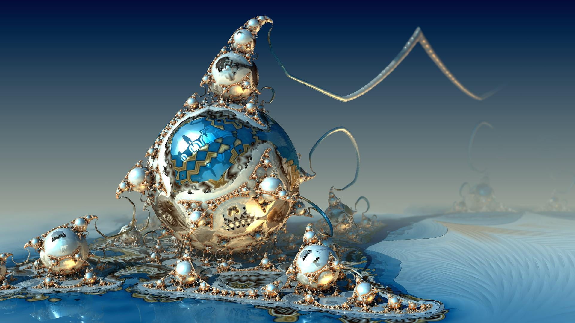 blue, antique, metal, decoration, nature, animal representation, christmas, indoors, 1080P, celebration, still life, representation, holiday, bleu, christmas decoration, HD Wallpaper