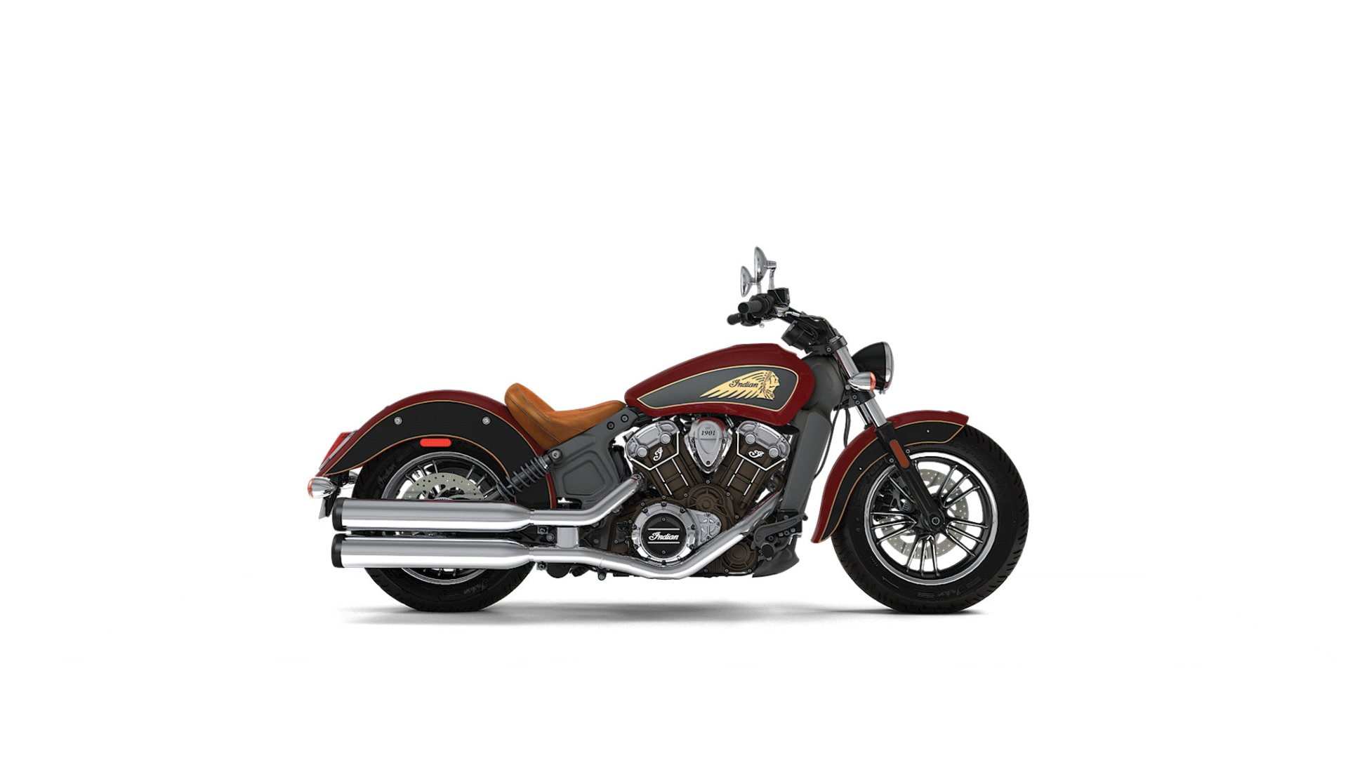 no people, motorsport, motorcycle, Indian, leather, 1080P, cut out, small, Indian Scout, retro styled, white background, single object, sport, copy space, HD Wallpaper