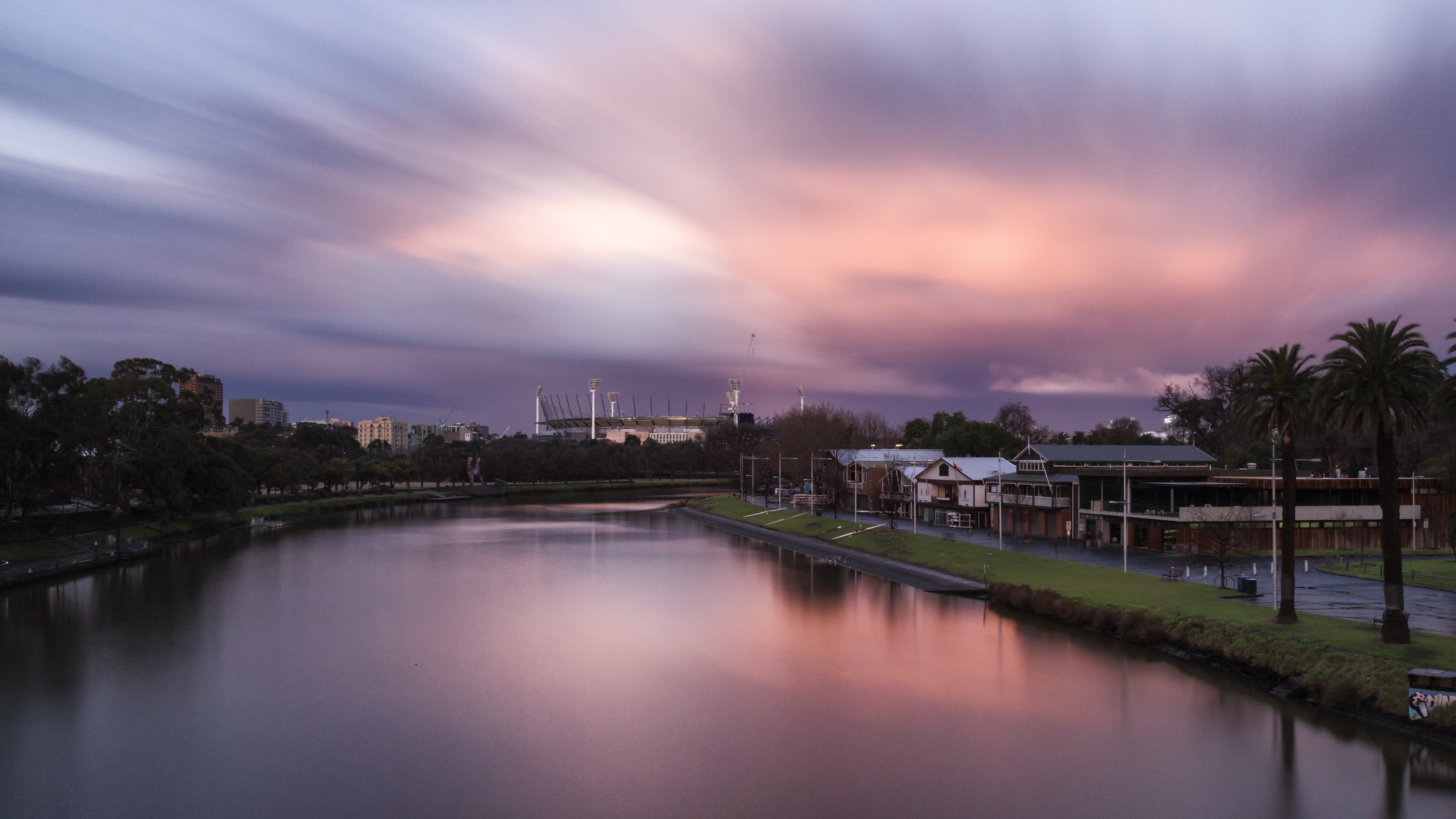 body, bridge - man made structure, sunset, beauty in nature, architecture, water, victoria, cloud - sky, twilight, landscape, evening, urban, nature, river, HD Wallpaper