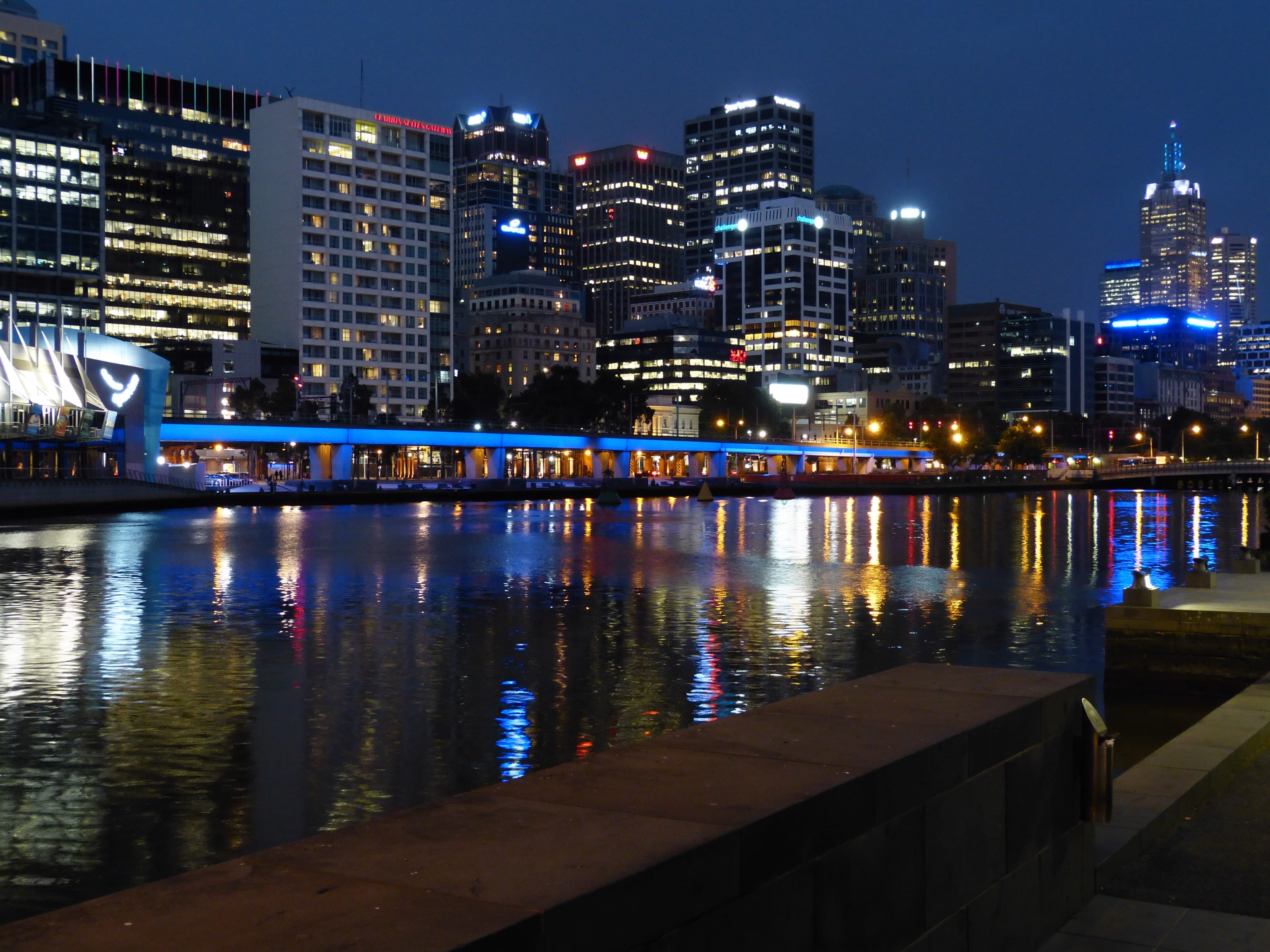 abendstimmung, melbourne, city life, city, buildings, built structure, dark, 4K, building, tall - high, landscape photography, twilight, financial district, HD Wallpaper