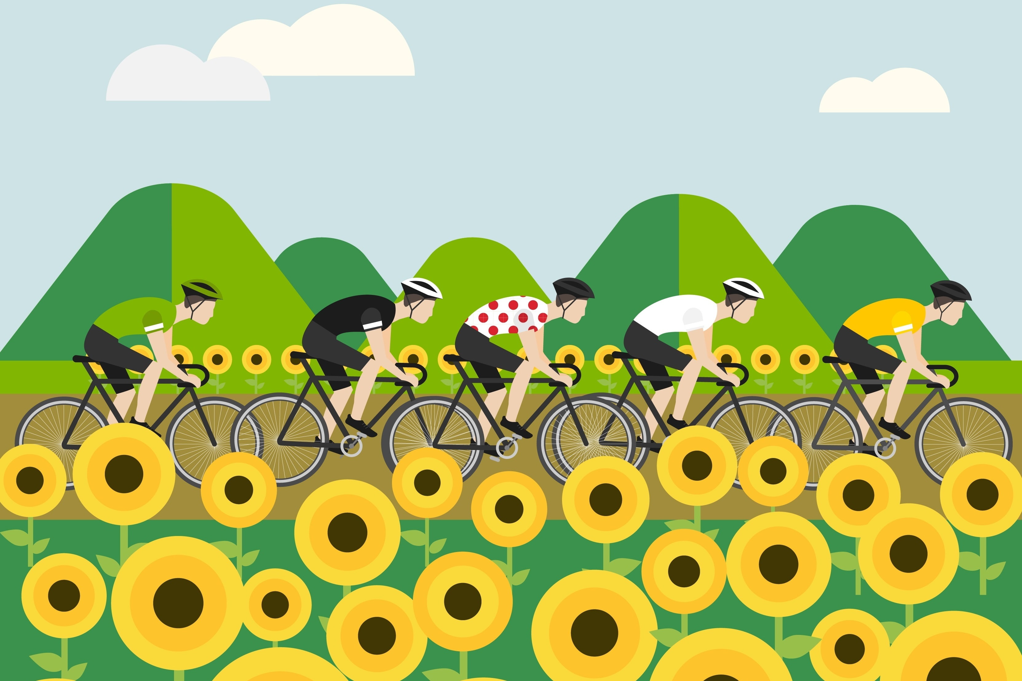 2K, cyclists, The tour de France, sport, figure, The peloton, HD Wallpaper