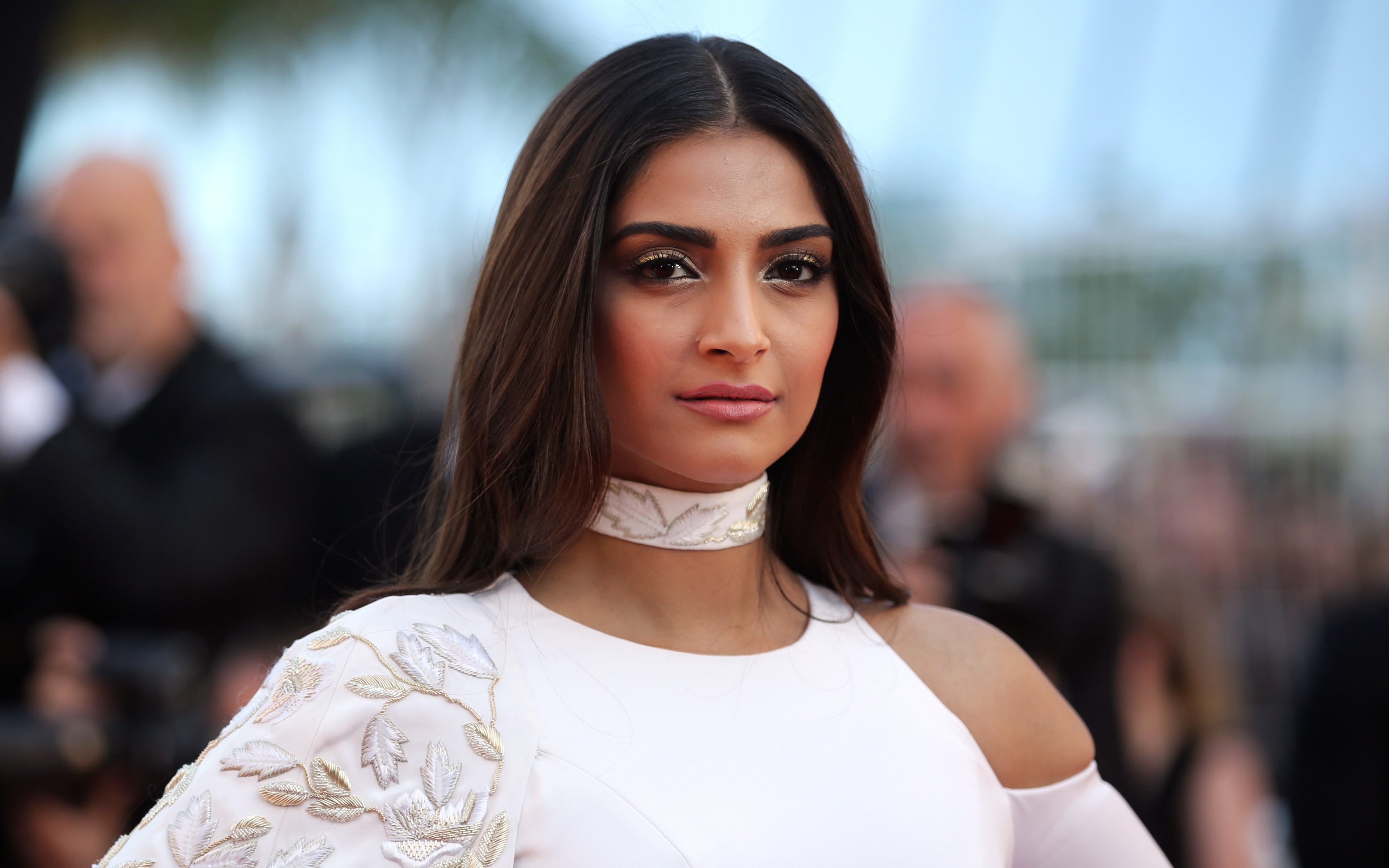 kapoor, sonam, white, 4K, HD Wallpaper