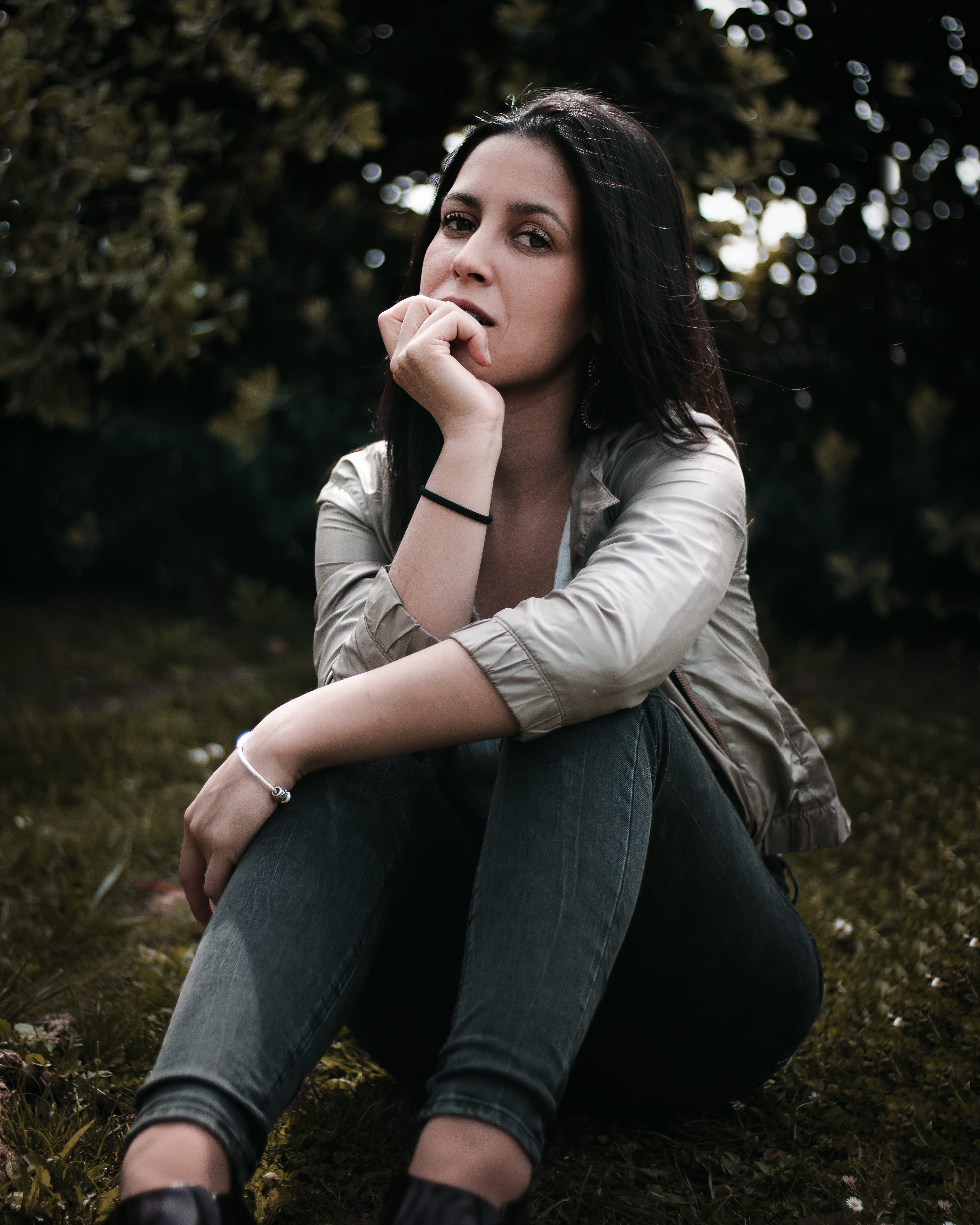 female, nature, caucasian, plant, ground, land, outdoors, vase, portrait, pottery, young adult, brunette, beautiful woman, field, 4K, flora, young women, Phone HD Wallpaper