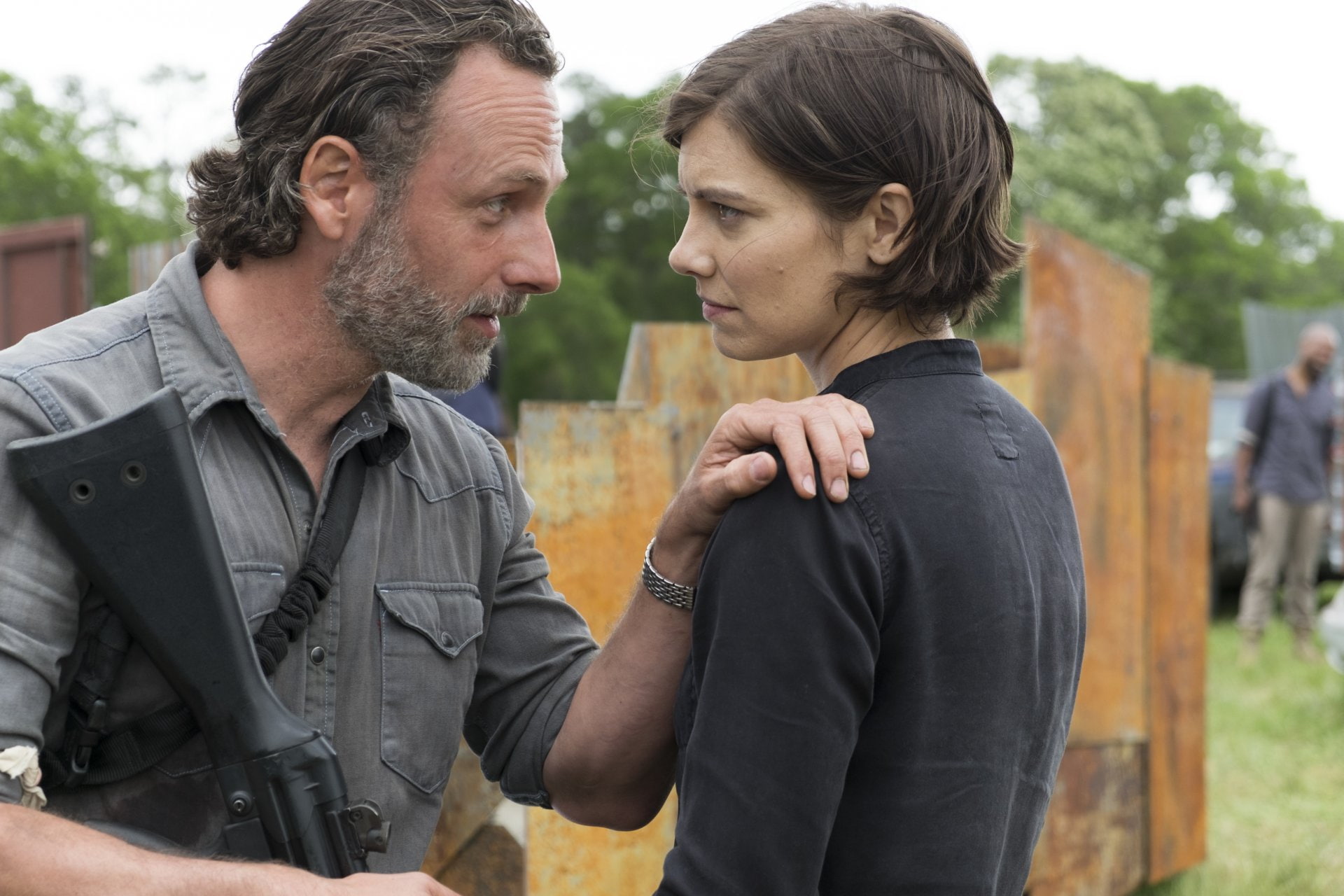 Maggie Greene, 1080P, Andrew Lincoln, Rick Grimes, TV Show, The Walking Dead, Lauren Cohan, HD Wallpaper