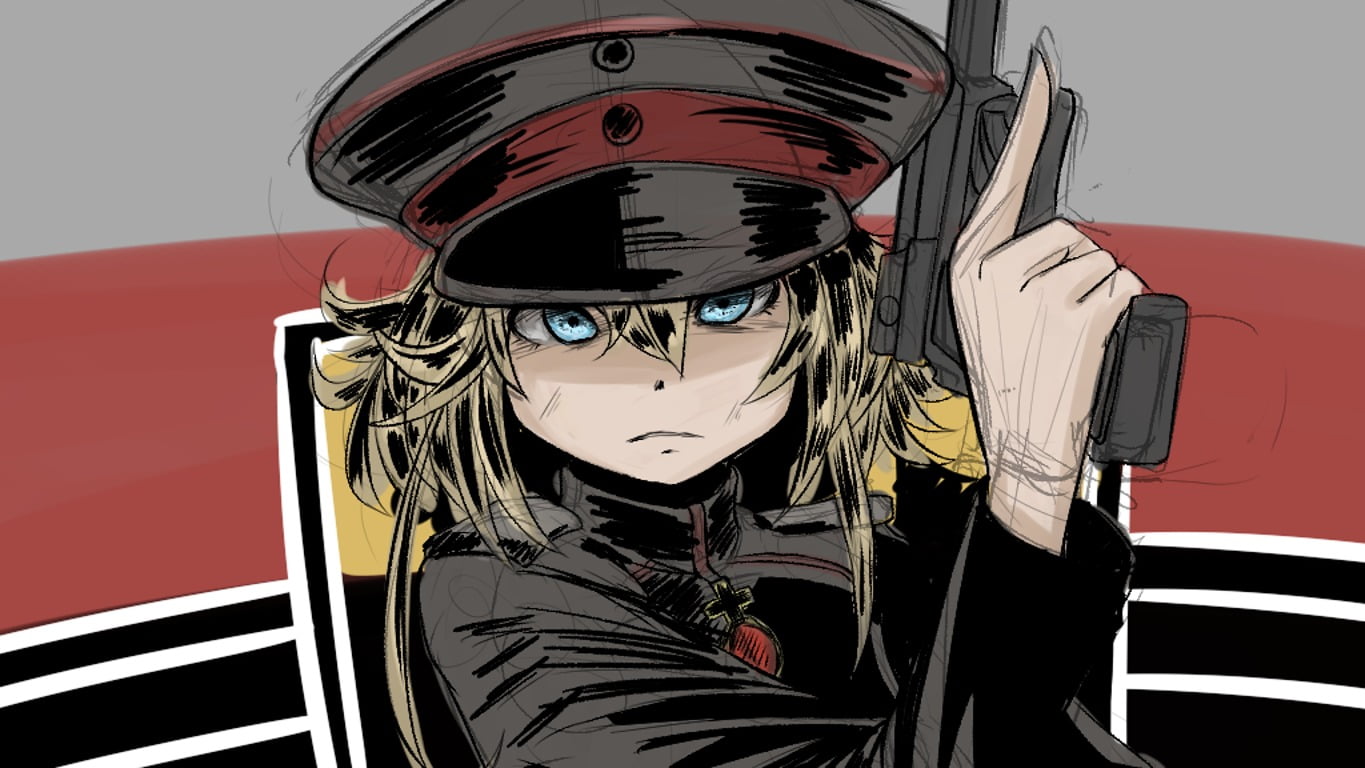 indoors, helmet, black color, lifestyles, mode of transportation, Tanya Degurechaff, Youjo Senki, red, transportation, one person, representation, young adult, HD Wallpaper