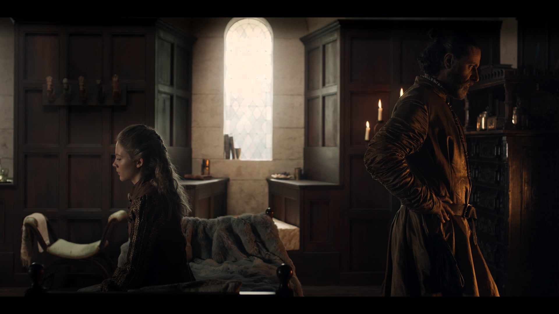 castle, 1080P, Mousesack, The Witcher (TV Series), candles, Cirilla Fiona Elen Riannon, HD Wallpaper