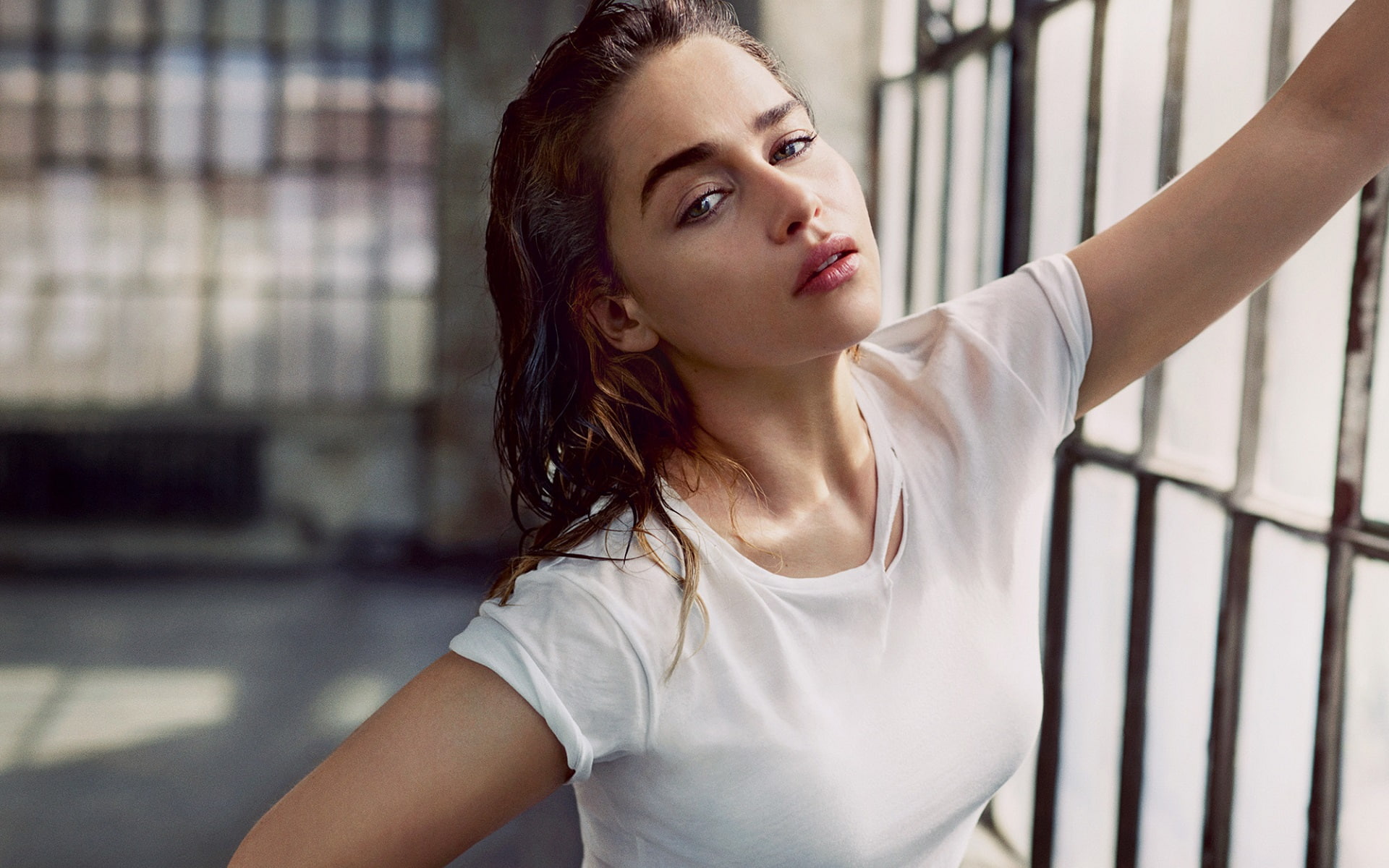 women, open mouth, 1080P, brunette, Emilia Clarke, HD Wallpaper