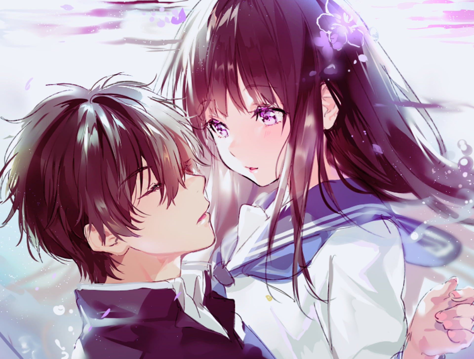 Eru Chitanda, Hōtarō Oreki, 1080P, Anime, Hyouka, HD Wallpaper