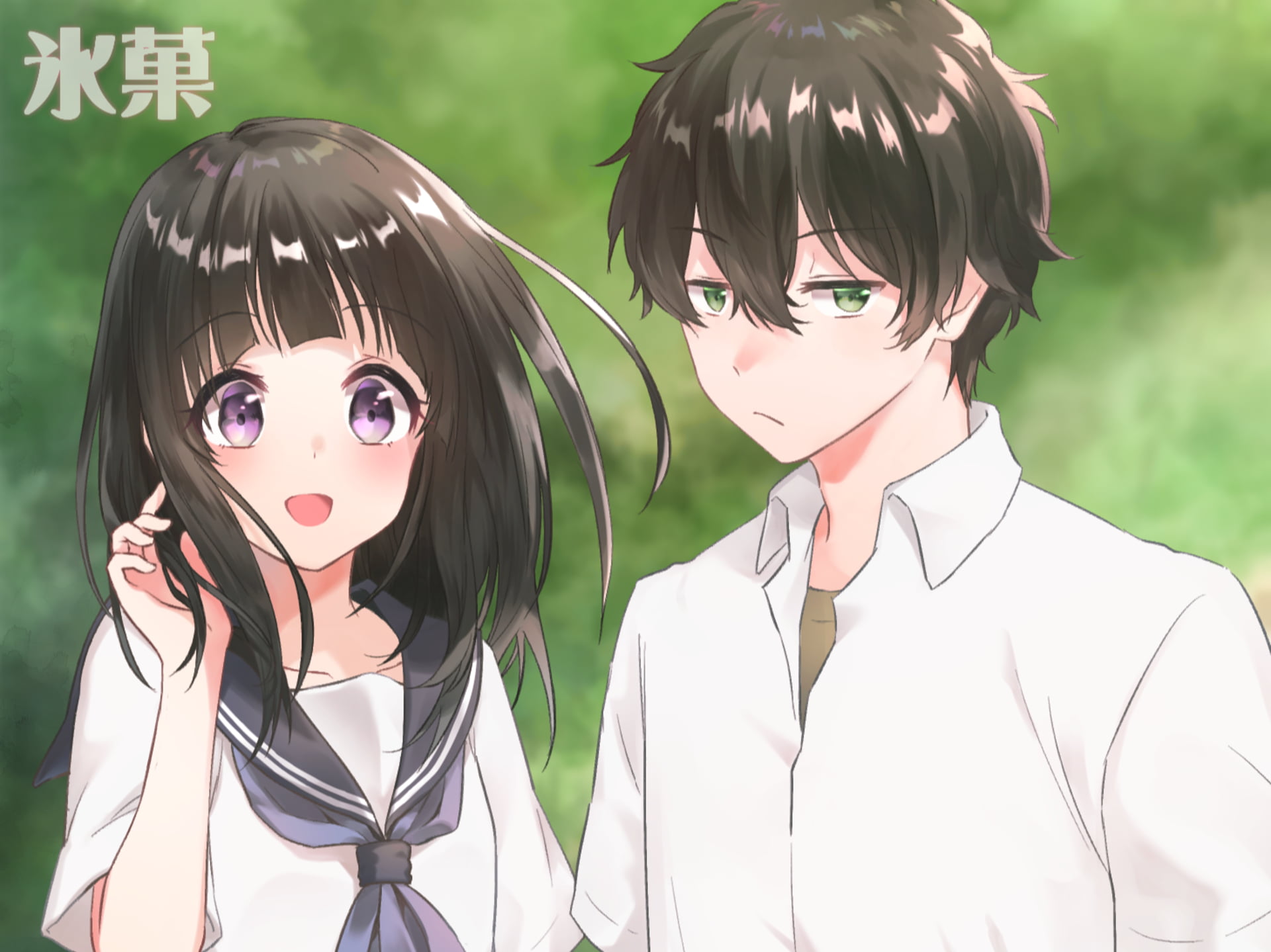1080P, Eru Chitanda, Hyouka, Hōtarō Oreki, Anime, HD Wallpaper