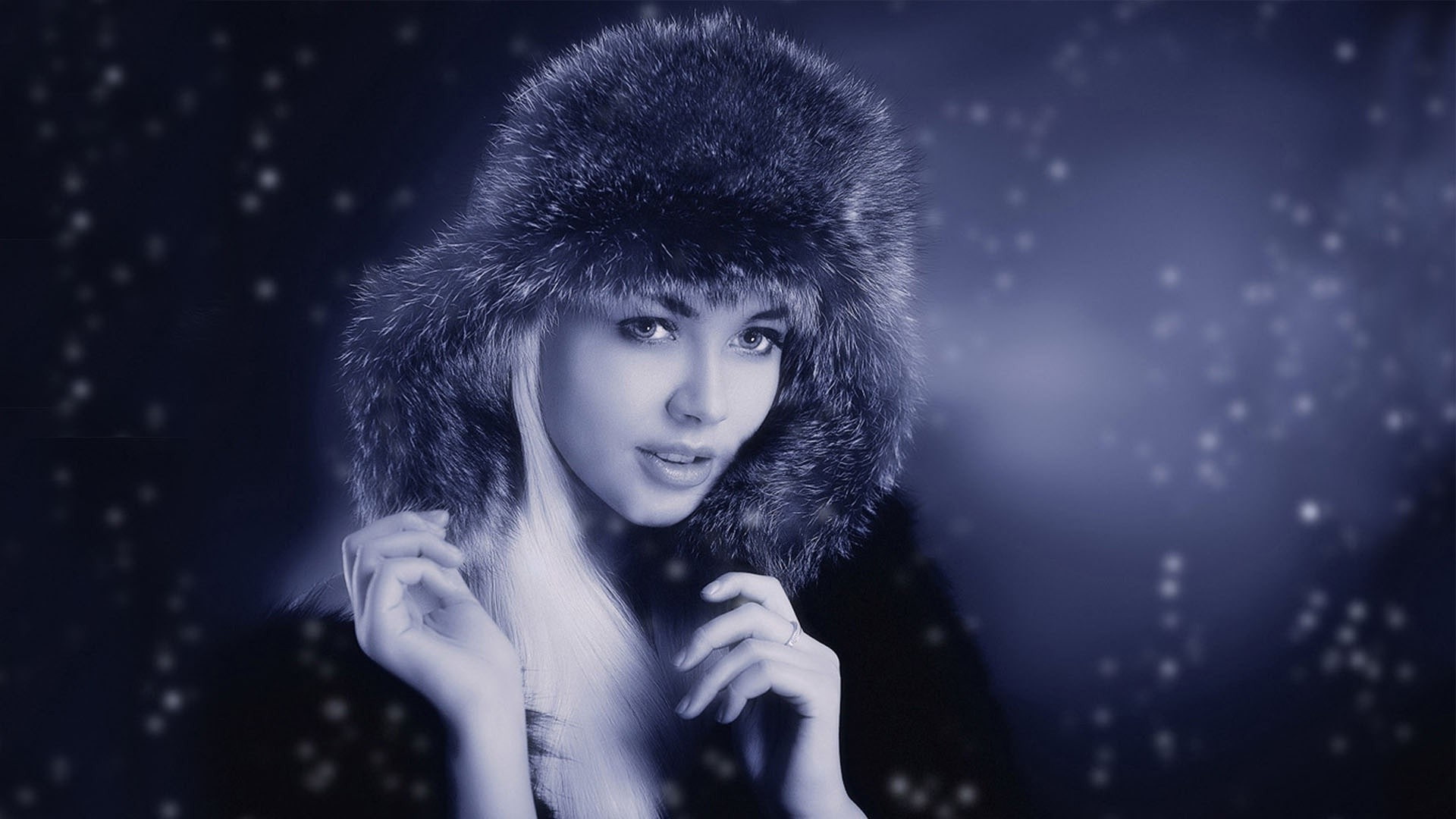hairstyle, beautiful people, beauty, fashion, young adult, one person, cold temperature, clothing, outdoors, fur, night, model, women, teenager, fur hat, HD Wallpaper
