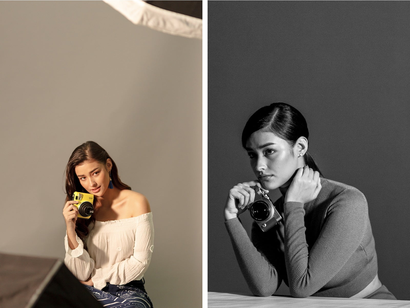 refreshment, casual clothing, hairstyle, beautiful woman, model, front view, leisure activity, young adult, Liza Soberano, brunette, drink, 720P, adult, HD Wallpaper