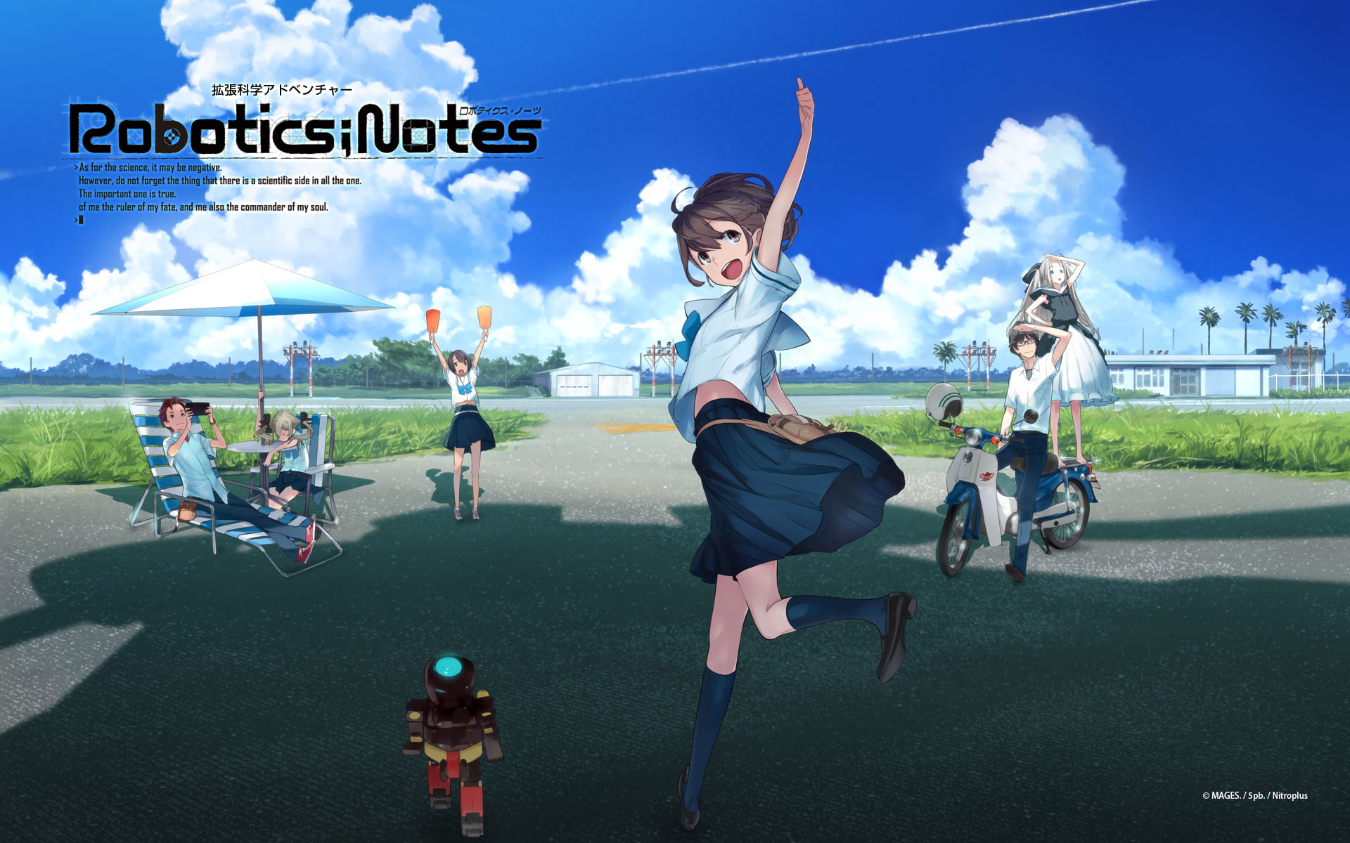 men, Senomiya Akiho, people, outdoors, leisure activity, togetherness, women, Robotics;Notes, 1080P, riding, childhood, Yukifune Airi, Koujiro Frau, day, HD Wallpaper
