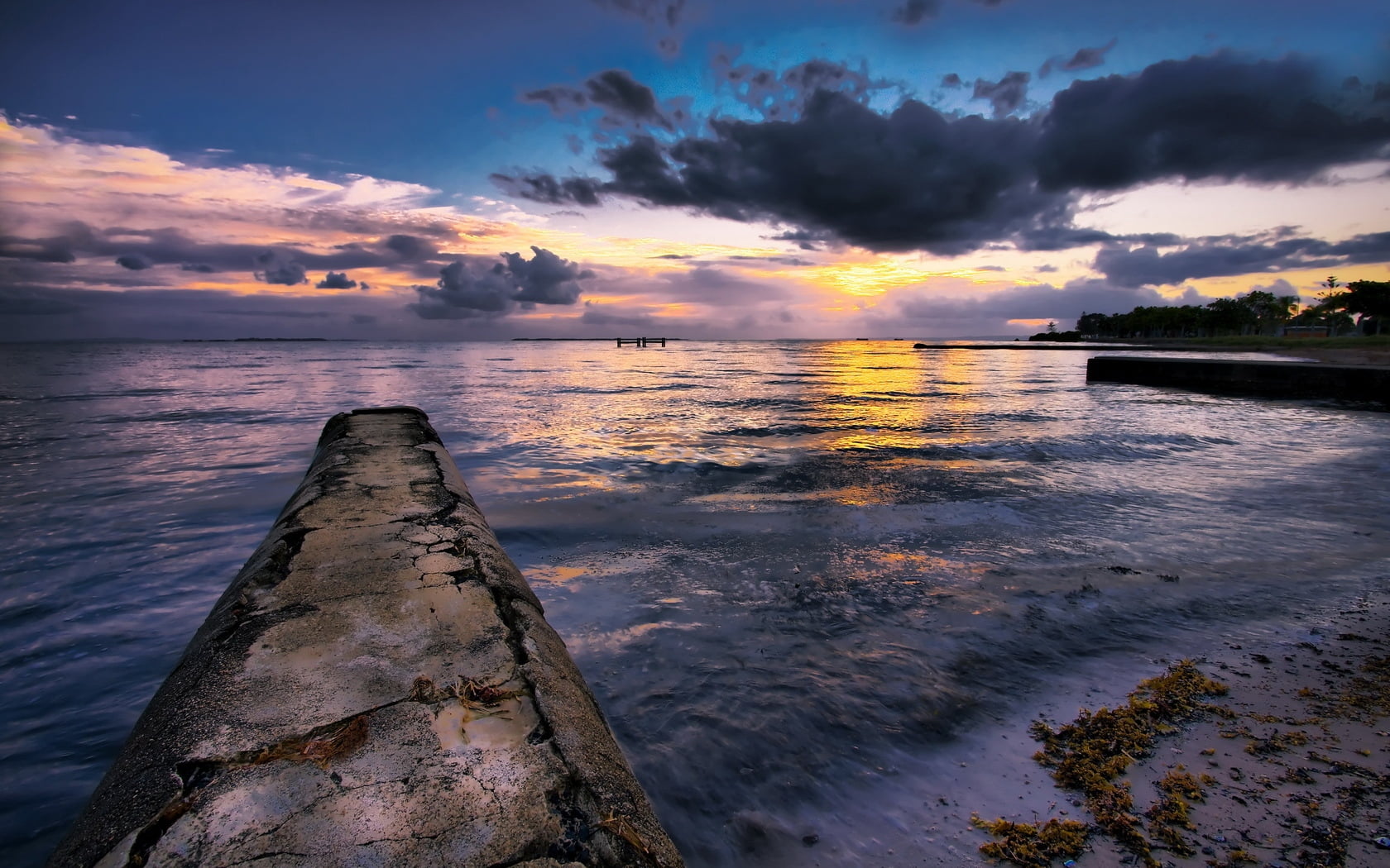 relaxation, horizon, scenics, twilight, idyllic, dawn, sunset, stone, beauty In Nature, thailand, vacations, horizon Over Water, land, cloud - Sky, cloudscape, HD Wallpaper