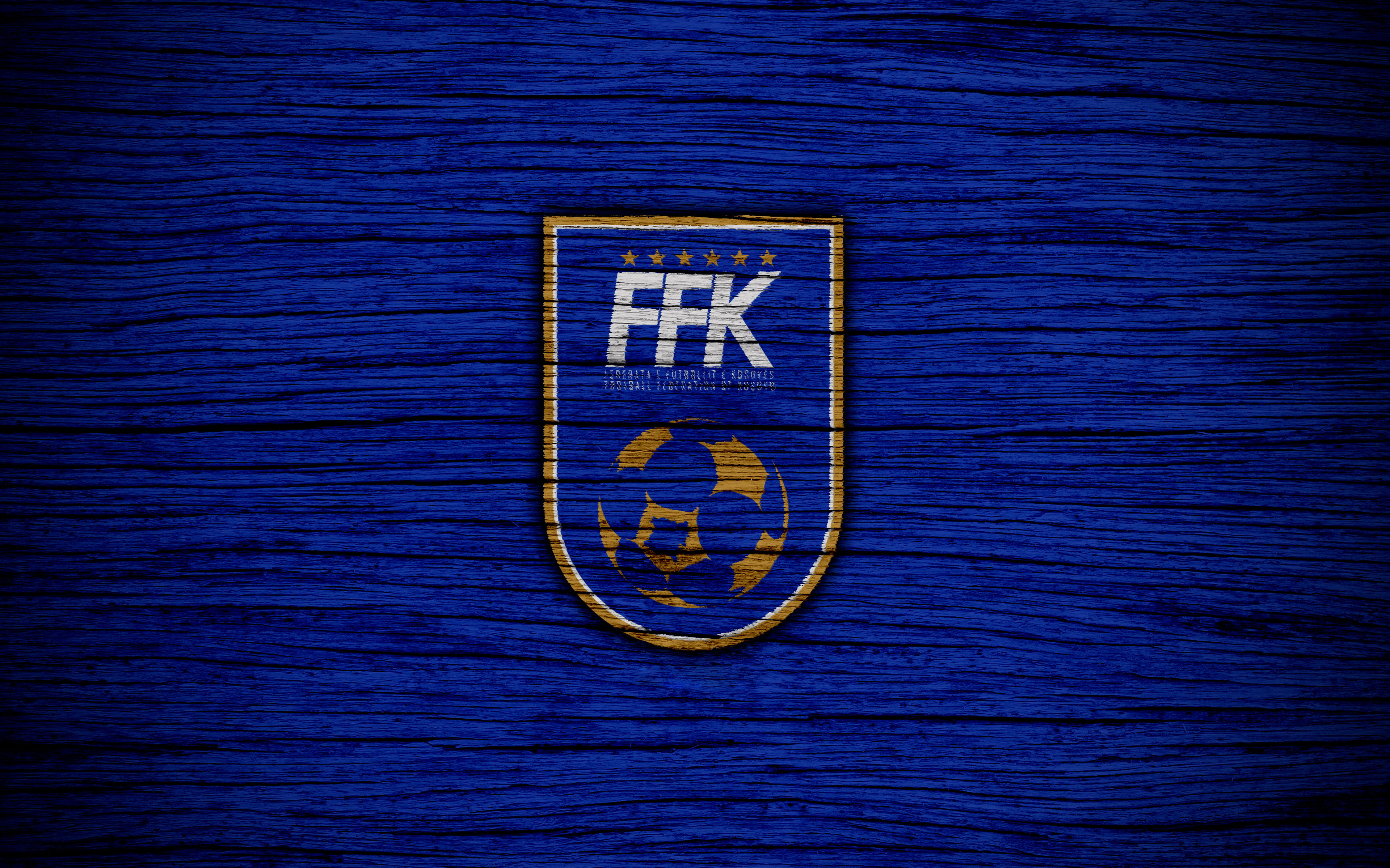 Soccer, Emblem, Kosovo, 4K, Kosovo National Football Team, Logo, HD Wallpaper