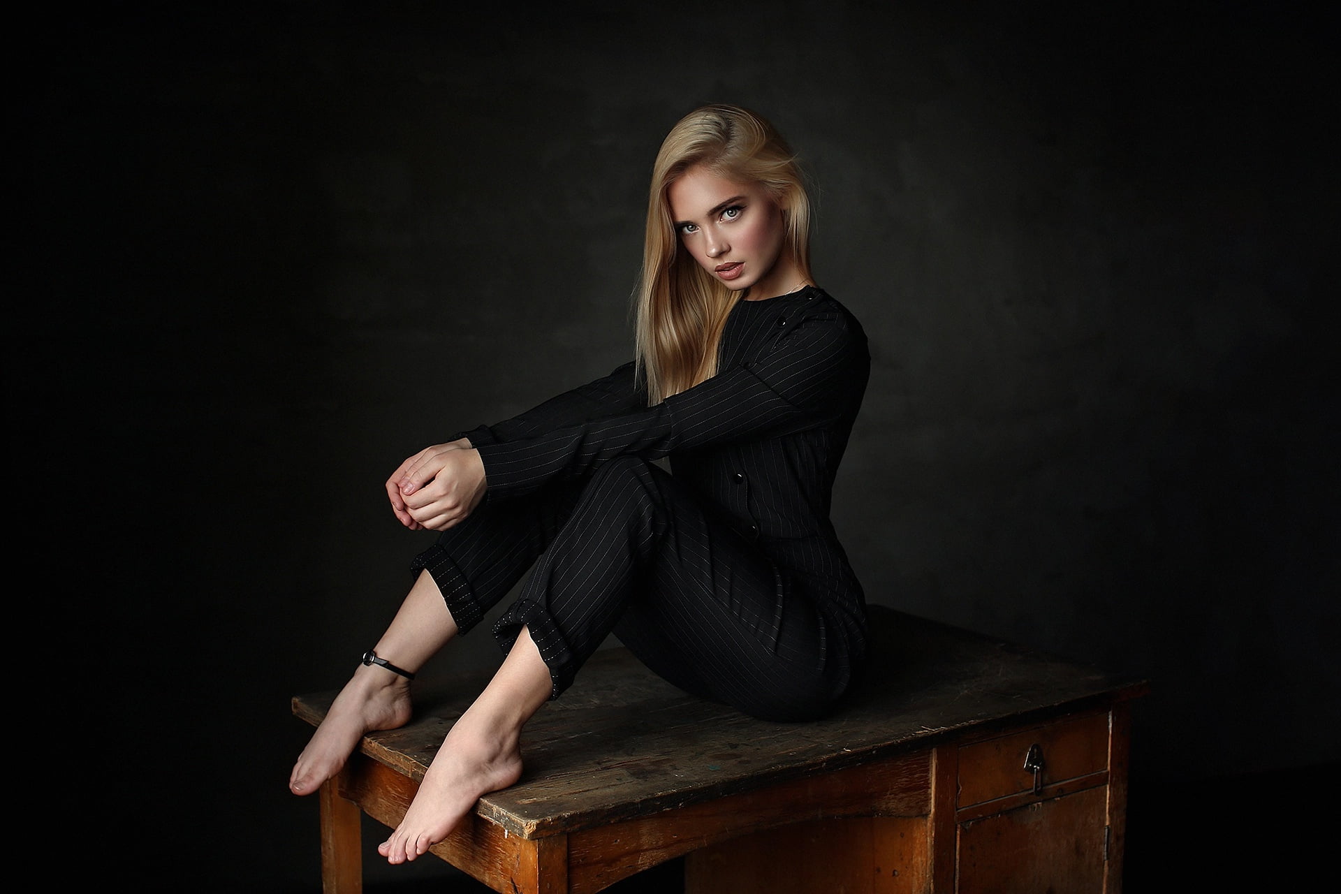 Dmitry Arhar, look, girl, Katya Kotaro, table, Catherine Kotaro, Katerina, 1080P, HD Wallpaper