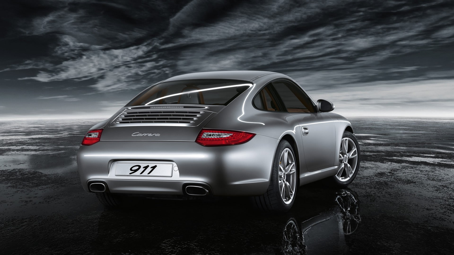 cloud - sky, 1080P, sports car, speed, environment, luxury, motion, cool attitude, Porsche 911, storm, digital composite, motor vehicle, wealth, modern, HD Wallpaper