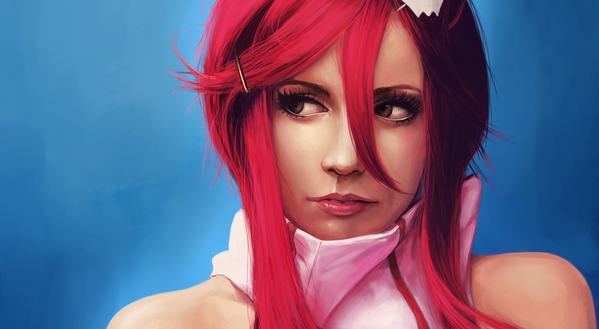 1080P, Enji night, redhead, Littner Yoko, anime girls, Tengen Toppa Gurren Lagann, HD Wallpaper