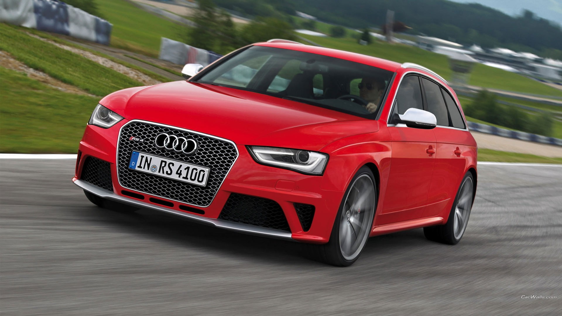 1080P, Audi RS4, red cars, car, vehicle, Audi, HD Wallpaper