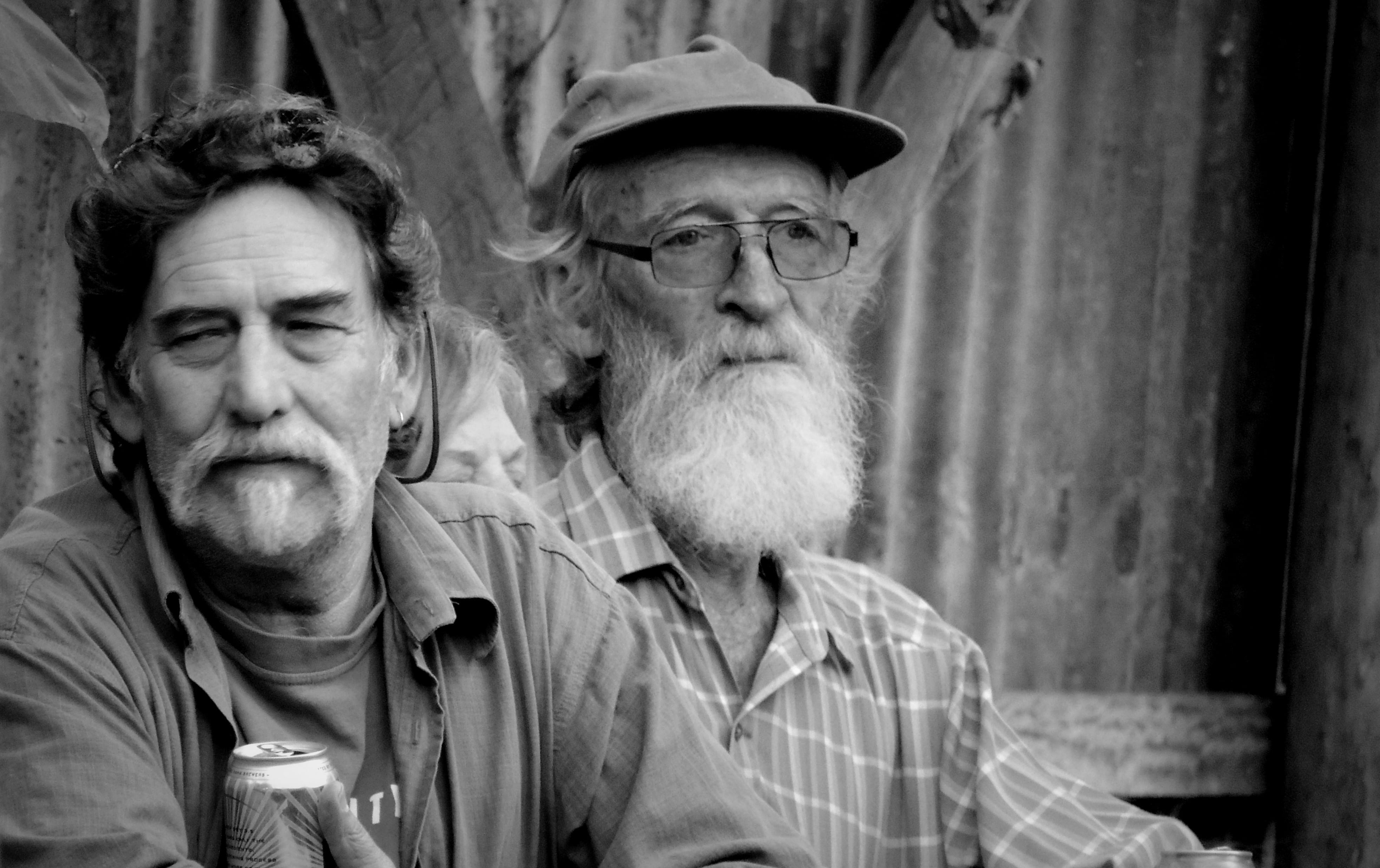 friends, facial hair, beside, old, people, senior Adult, men, elderly, males, beard, grayscale, outdoors, mustache, senior Men, lifestyles, male, real people, HD Wallpaper