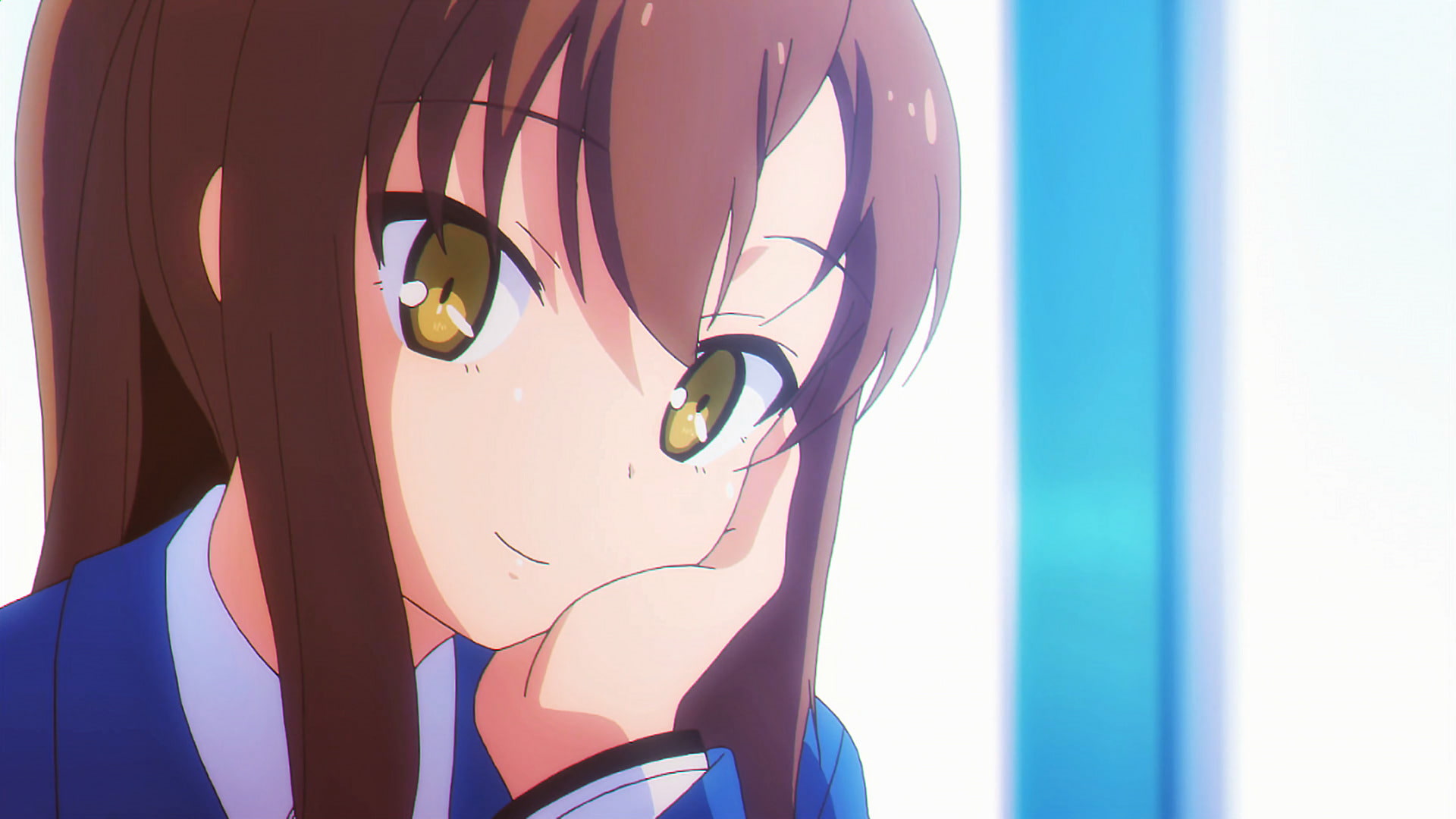Nanami Aoyama, red, females, window, glass - material, 1080P, outdoors, reflection, sunlight, nature, lifestyles, people, women, Sakurasou No Pet Na Kanojo, HD Wallpaper