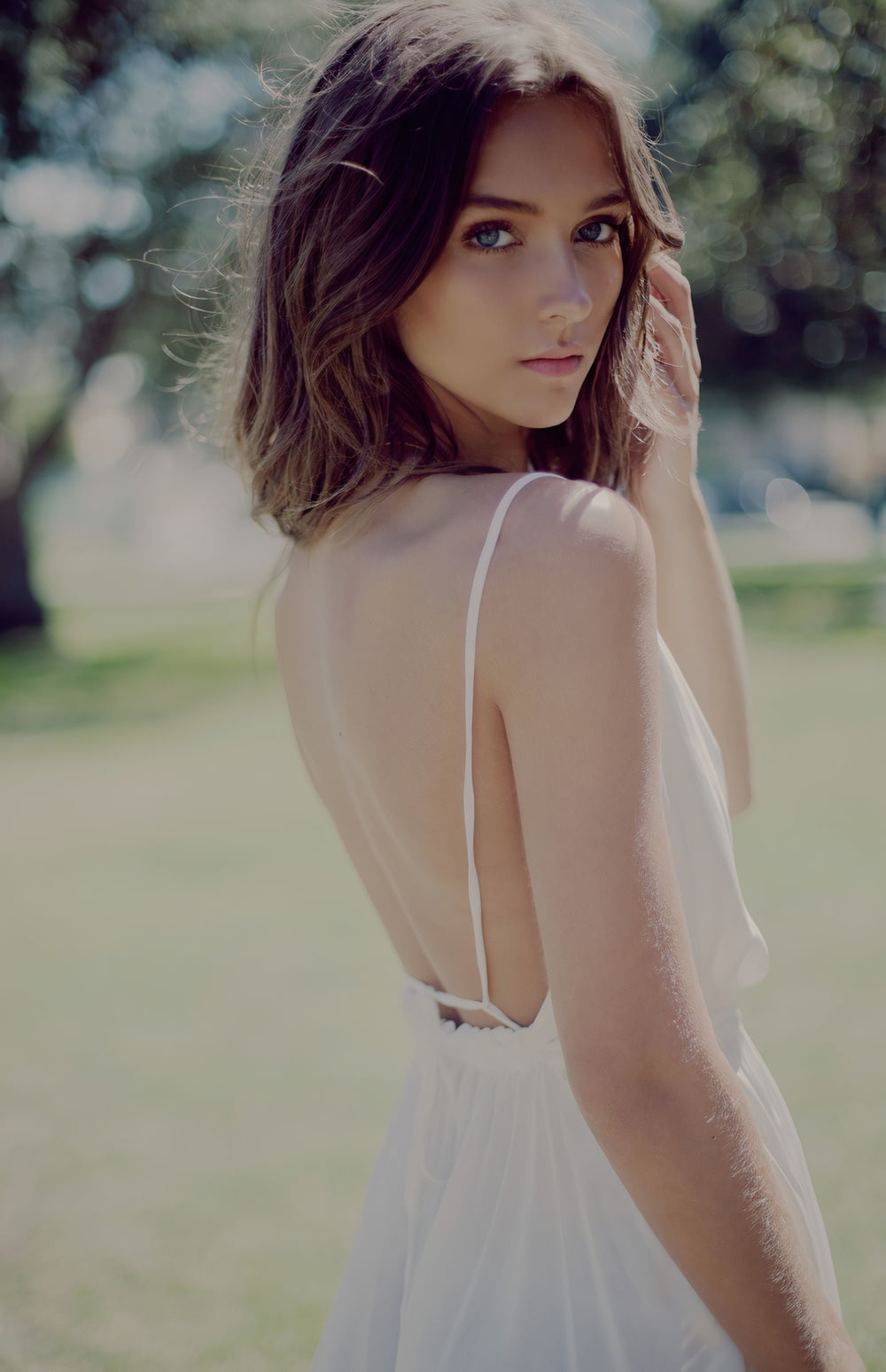 Rachel Cook, 720P, model, brunette, women, blue eyes, Phone HD Wallpaper