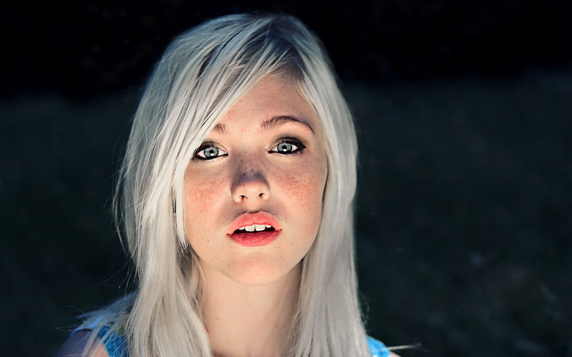 platinum blonde, blonde, freckles, women, Devon Jade, 1080P, HD Wallpaper