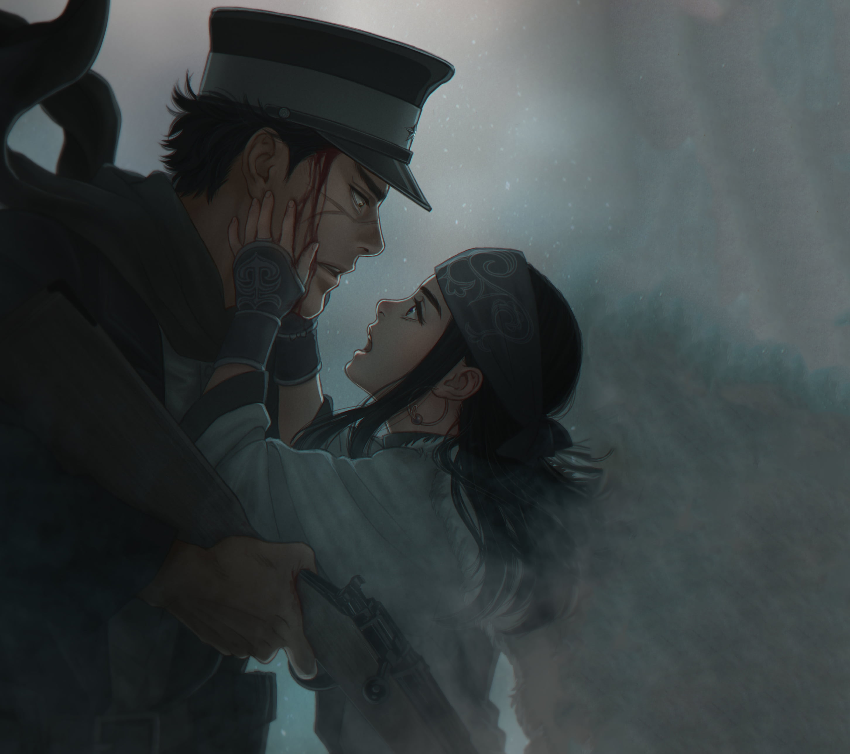 Asirpa (Golden Kamuy), Sugimoto Saichi, 2K, Anime, Golden Kamuy, HD Wallpaper