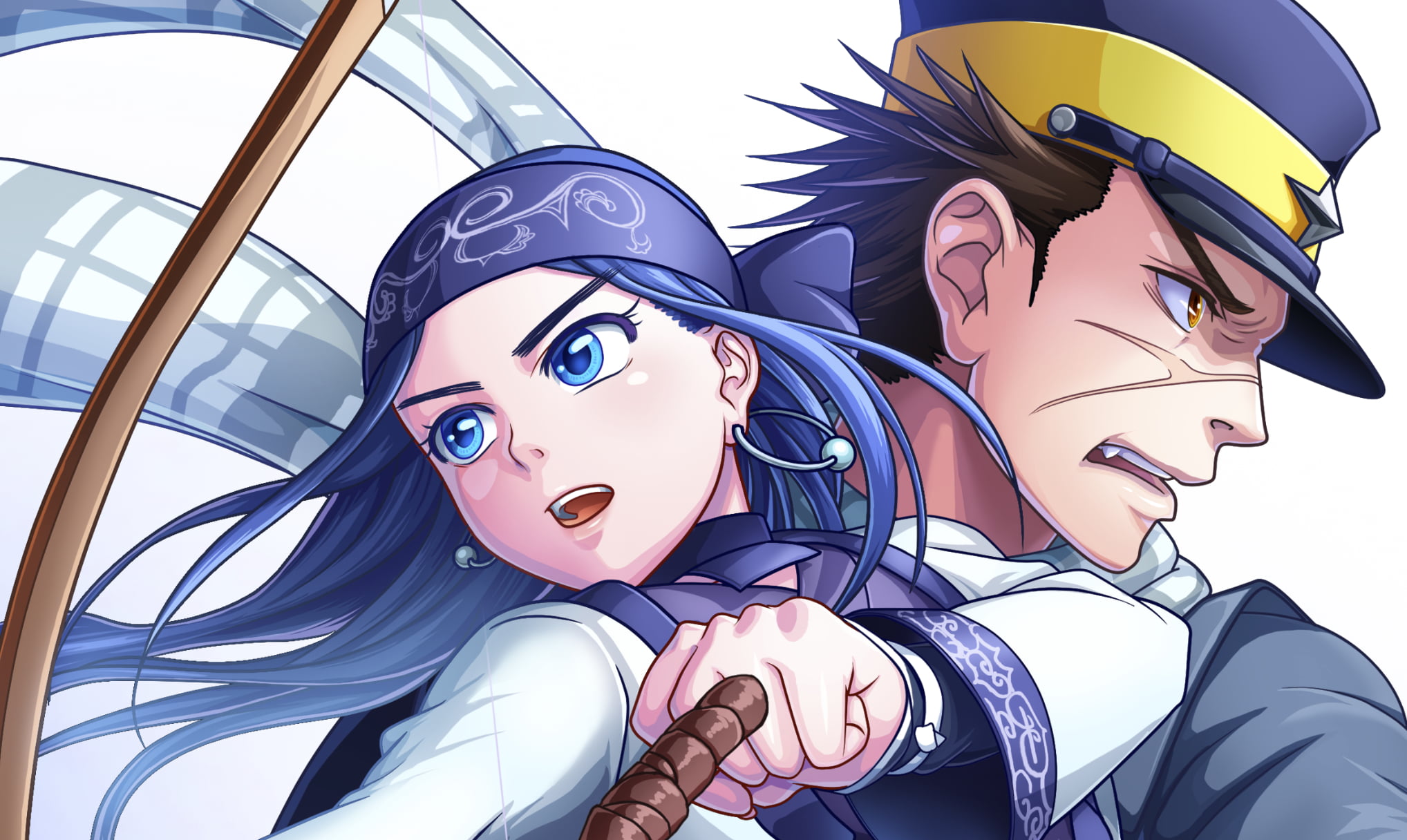 1080P, Anime, Sugimoto Saichi, Golden Kamuy, Asirpa (Golden Kamuy), HD Wallpaper