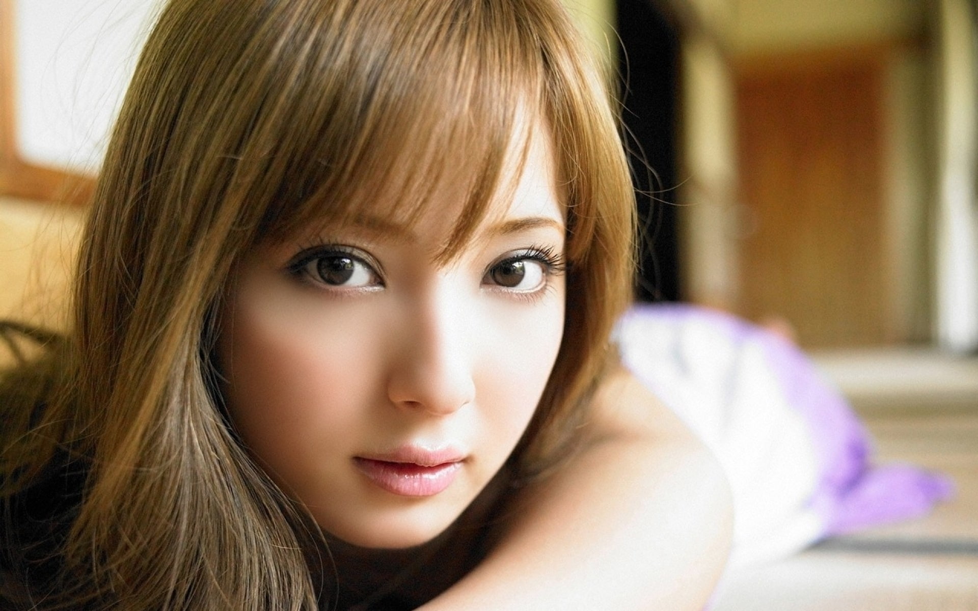 closeup, teen, nozomi, sasaki, women, eyes, people, brown, brunettes, glamour, models, fashion, asians, hair, actress, gravure, long, 1080P, japanese, HD Wallpaper