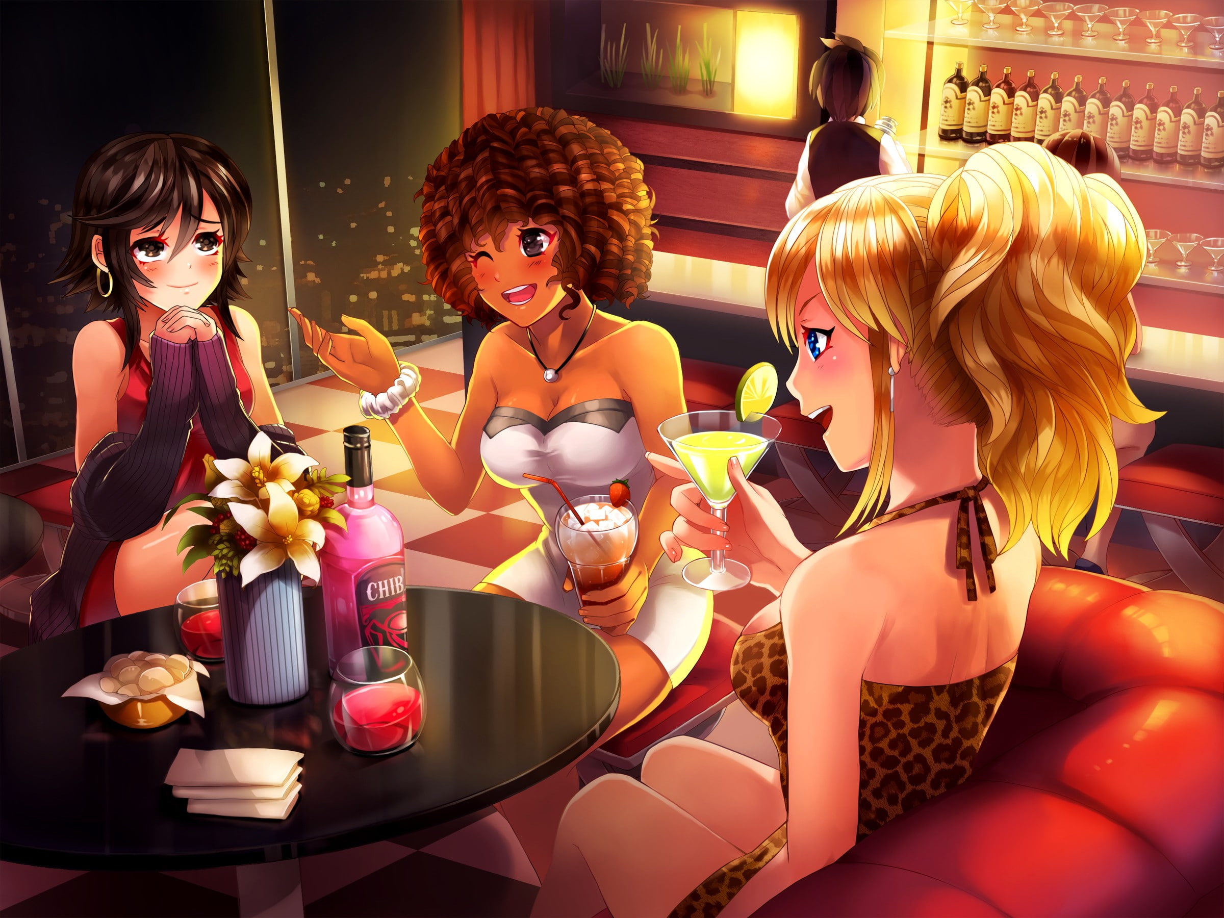 lifestyles, adult, women, 1080P, nightlife, food and drink, leisure activity, females, cocktail, fashion, group of people, people, beauty, young women, HD Wallpaper