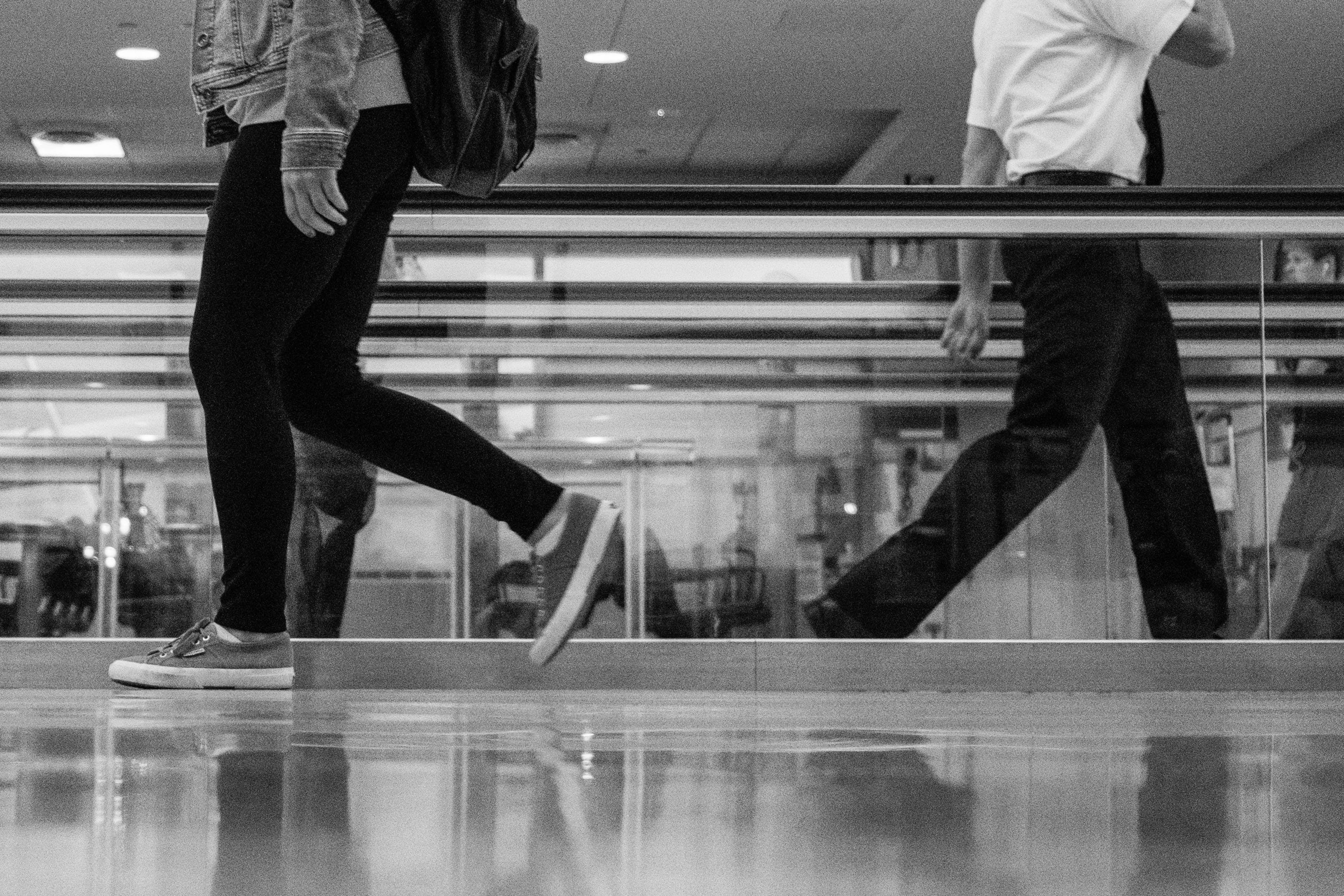 people, business, shoes, indoors, men, urgent, real people, incidental people, leisure activity, women, candid, reflection, 2K, glass - material, traffic, HD Wallpaper